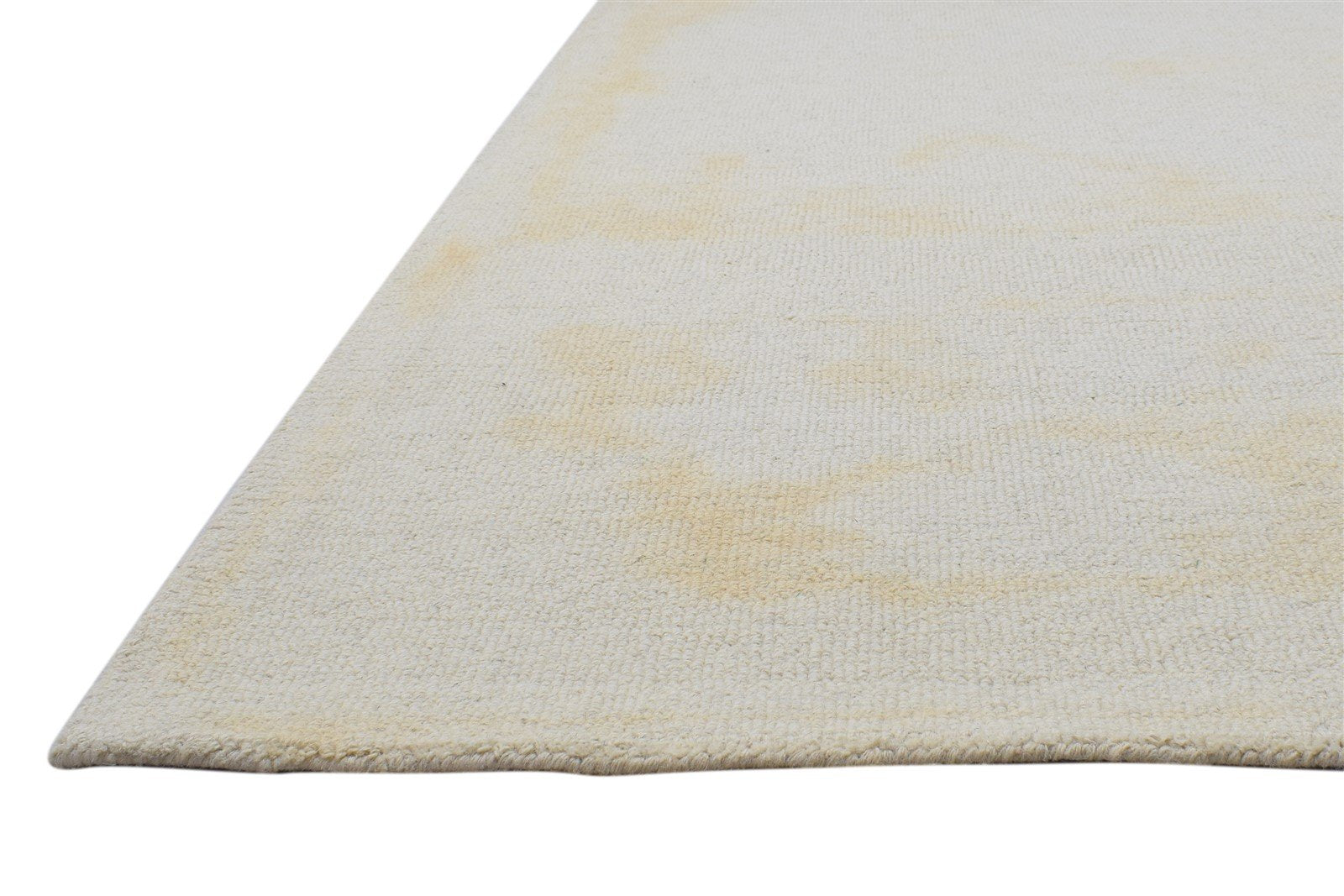 Cream Wool Rug 5' X 8' Modern Hand Tufted Scandinavian Solid Room Size Carpet 