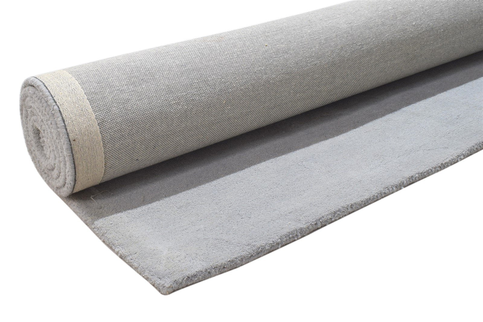 Wool Grey Rug 5' X 8' Modern Hand Tufted Scandinavian Solid Room Size Carpet 