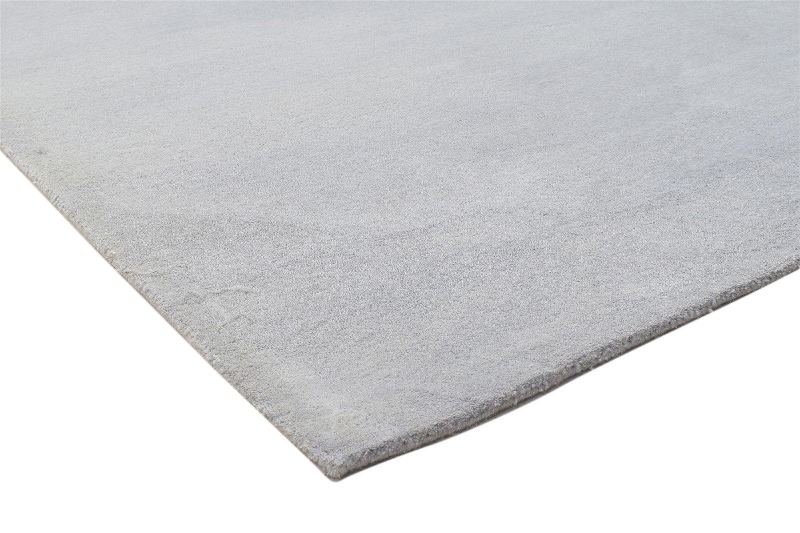 Wool Grey Rug 5' X 8' Modern Hand Tufted Scandinavian Solid Room Size Carpet 