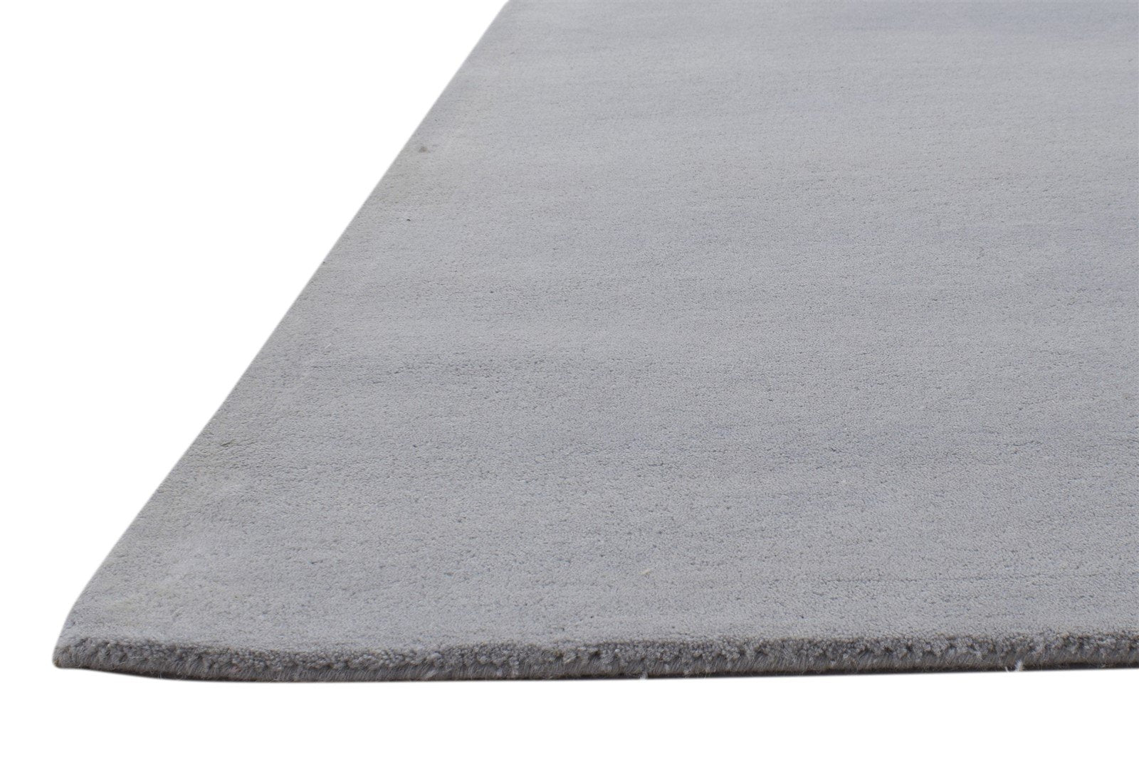 Wool Grey Rug 5' X 8' Modern Hand Tufted Scandinavian Solid Room Size Carpet 