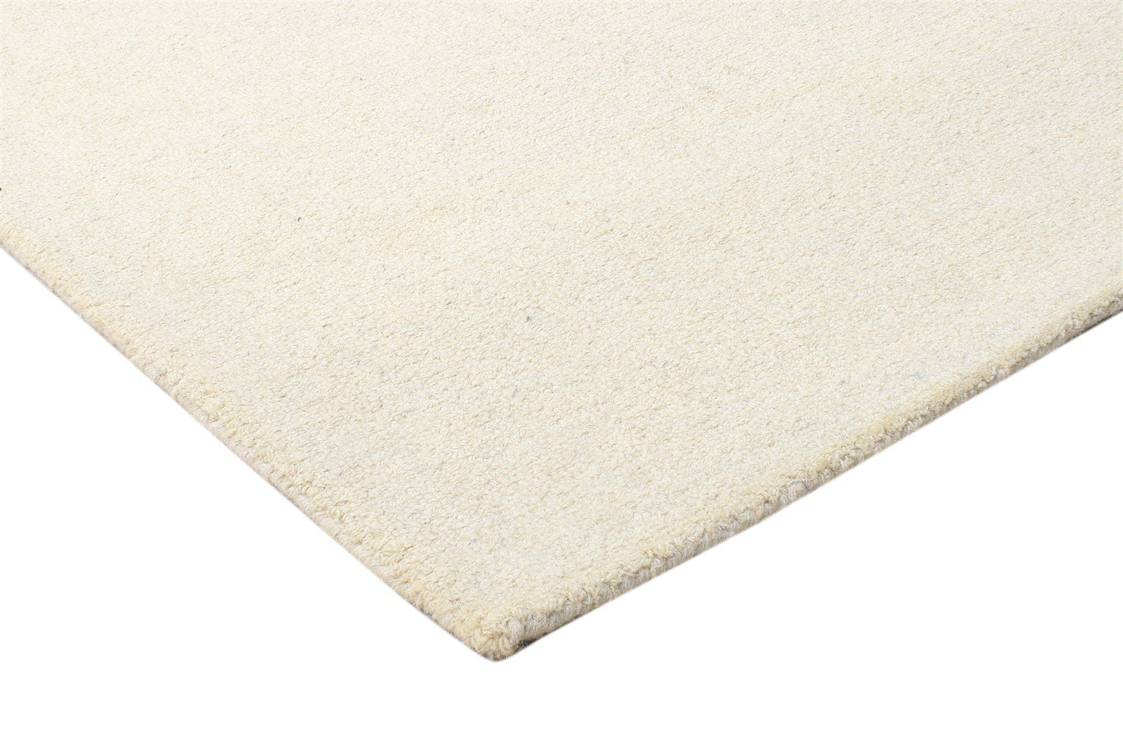 Cream Wool Rug 5' X 8' Modern Hand Tufted Scandinavian Solid Room Size Carpet 