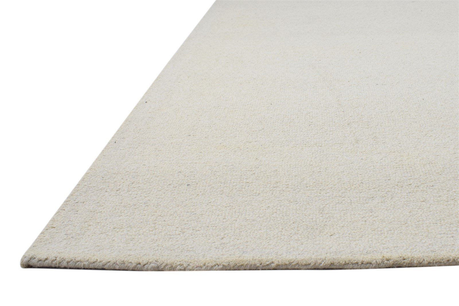 Cream Wool Rug 5' X 8' Modern Hand Tufted Scandinavian Solid Room Size Carpet 