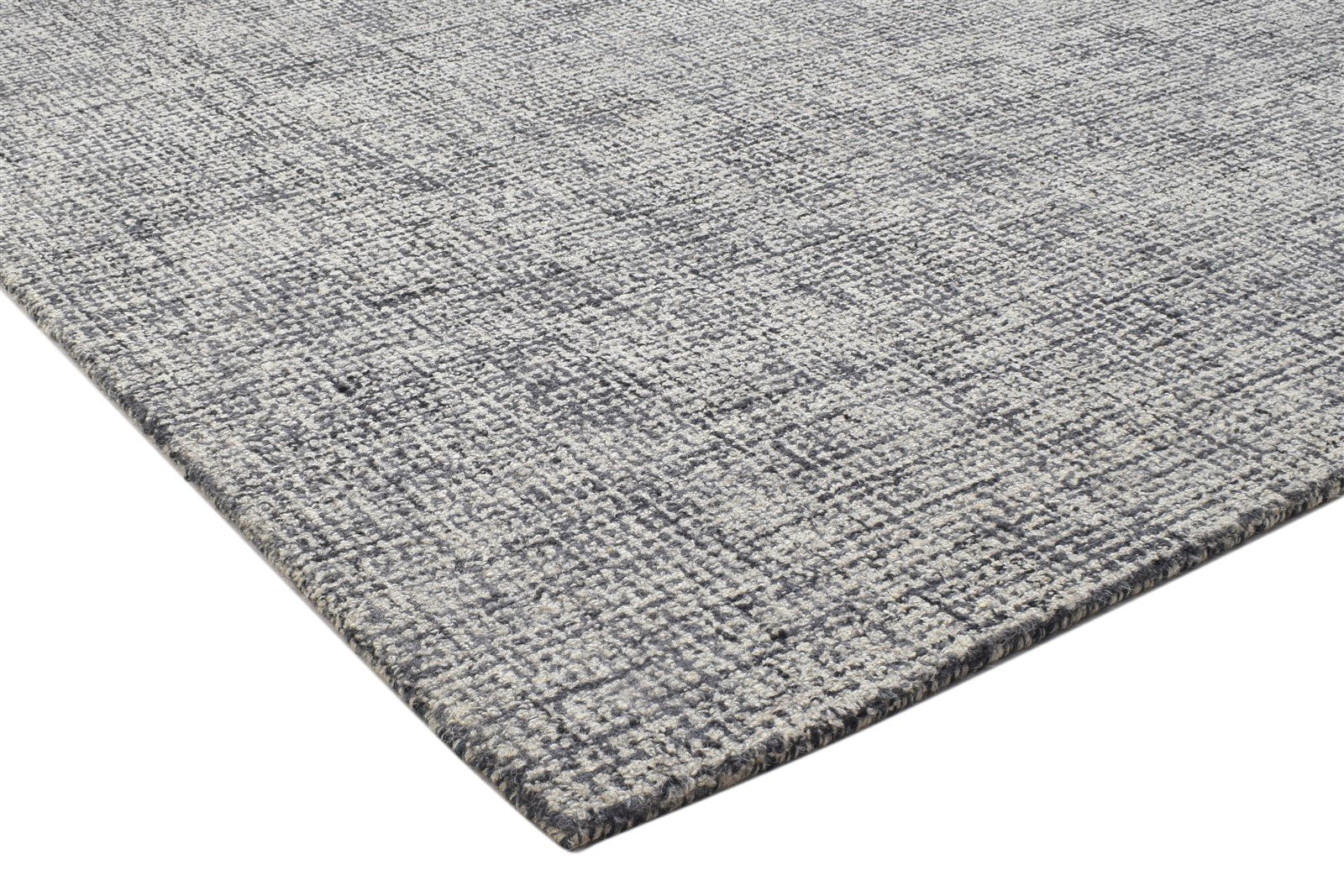 Hand Tufted Grey Wool Rug 5' X 8' Modern Scandinavian Solid Room Size Carpet 