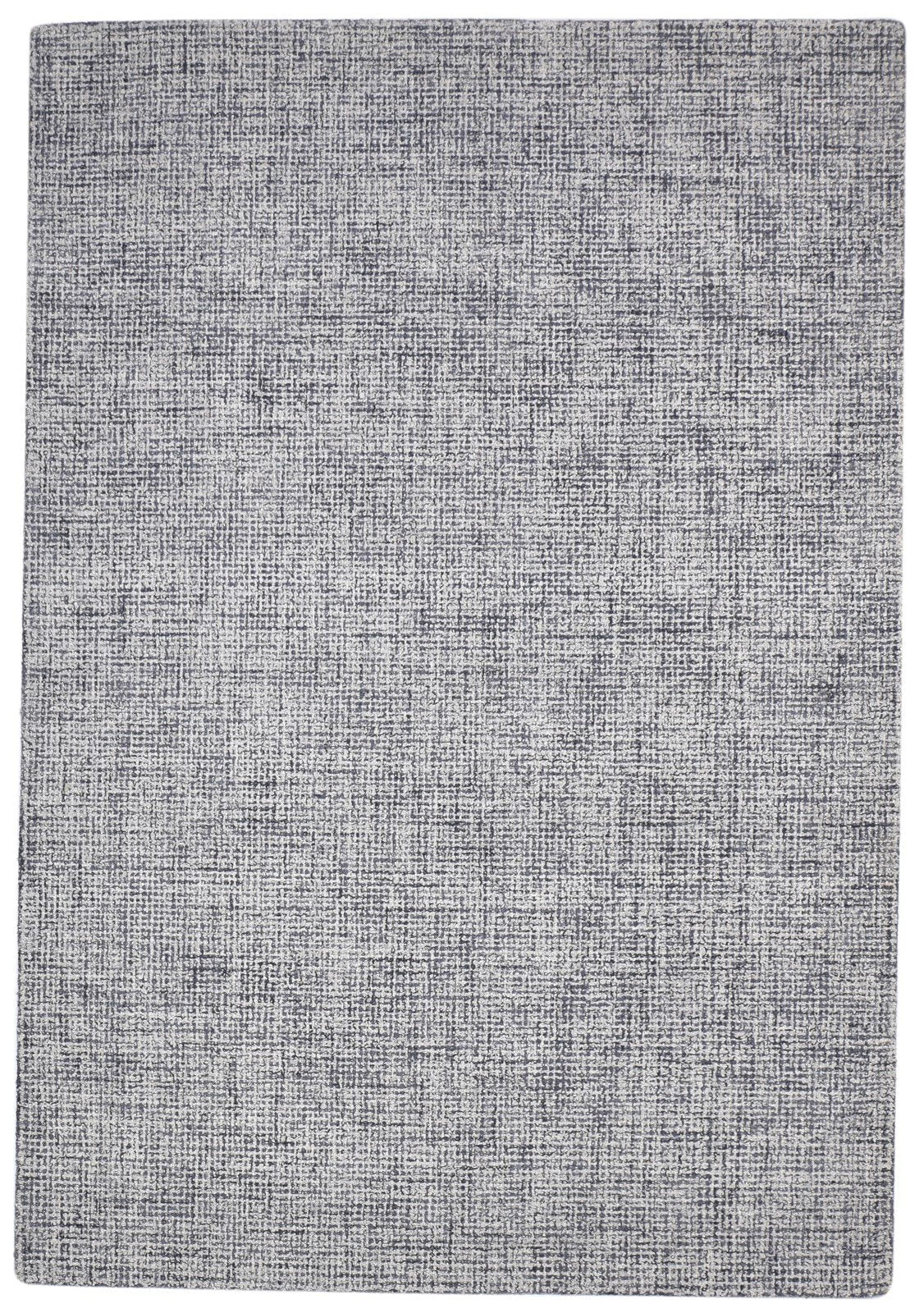 Hand Tufted Grey Wool Rug 5' X 8' Modern Scandinavian Solid Room Size Carpet 