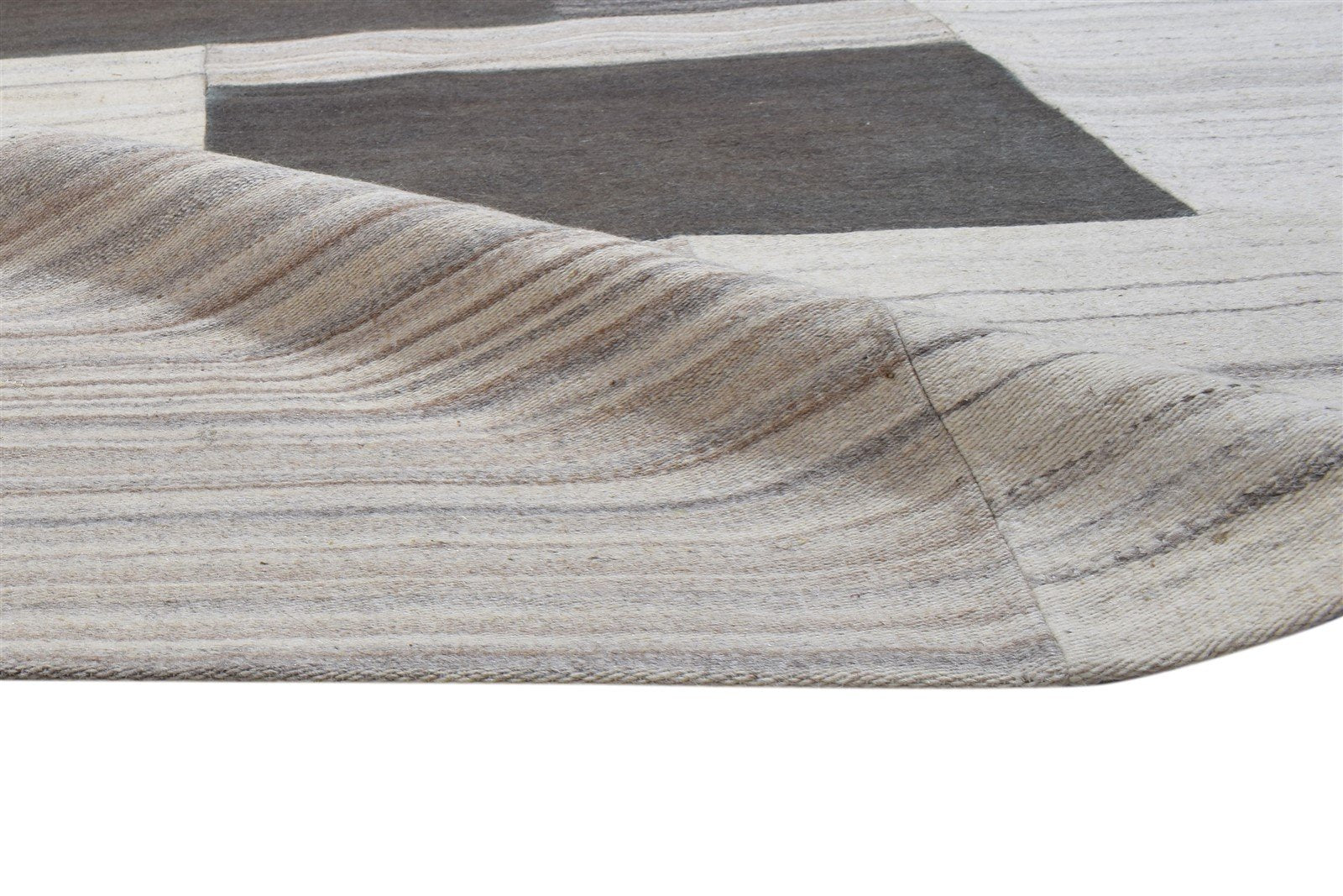 Hand Tufted Grey Wool Rug 8' X 11' Modern Scandinavian Geometric Large Carpet  Area Rug 