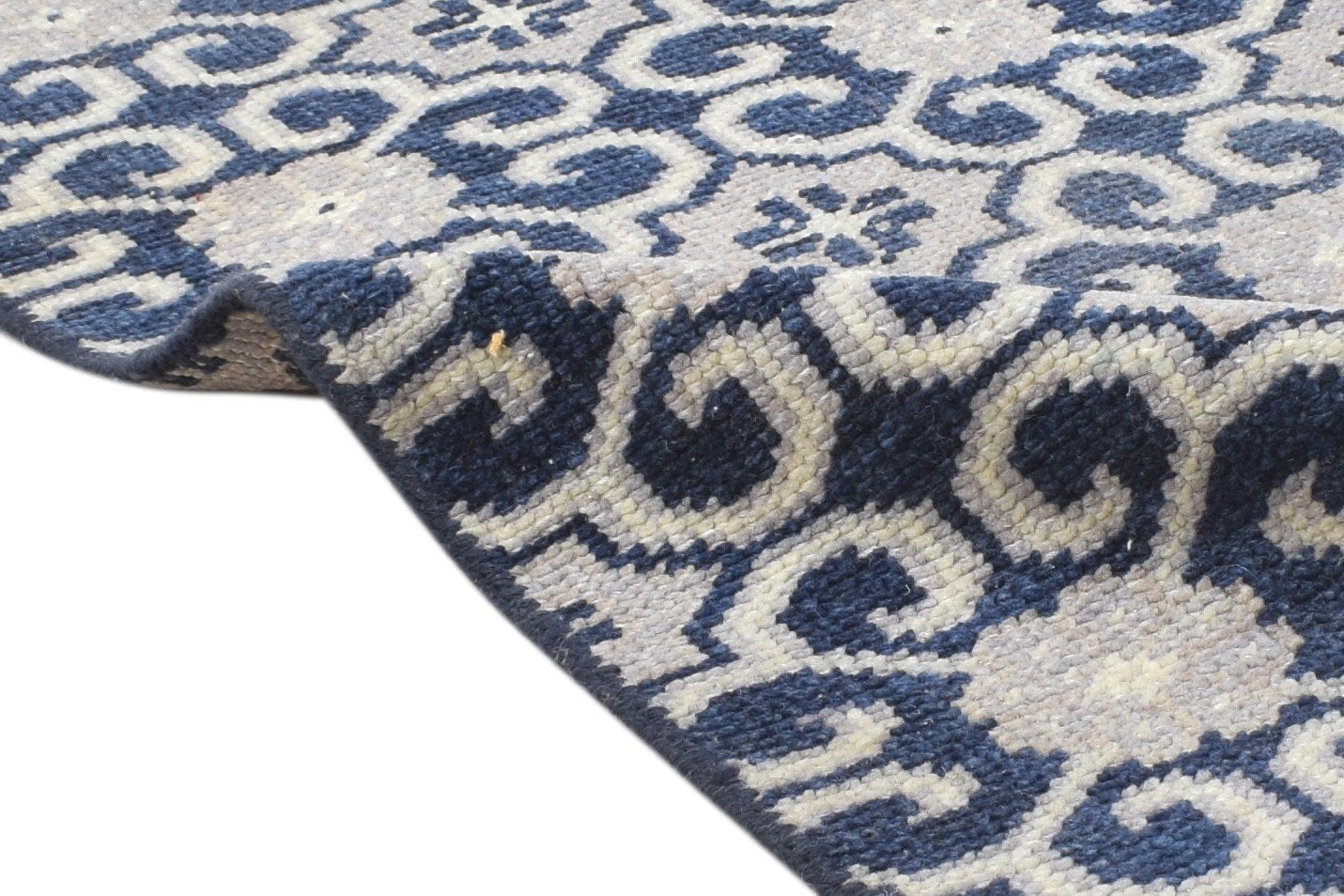 Wool Blue Rug 2'6 X 3' Modern Hand Knotted Bokhara Oriental Small Carpet 