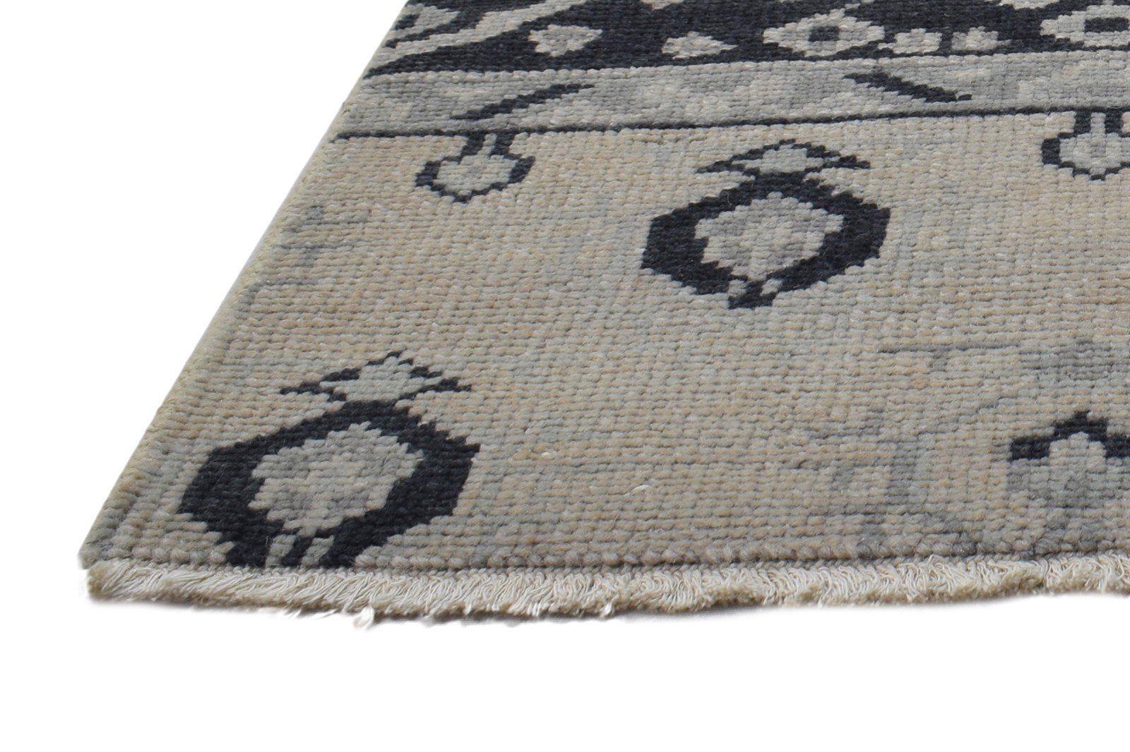 2' X 2' Rug Wool Grey Persian Hand Knotted Bokhara Oriental Small Carpet 