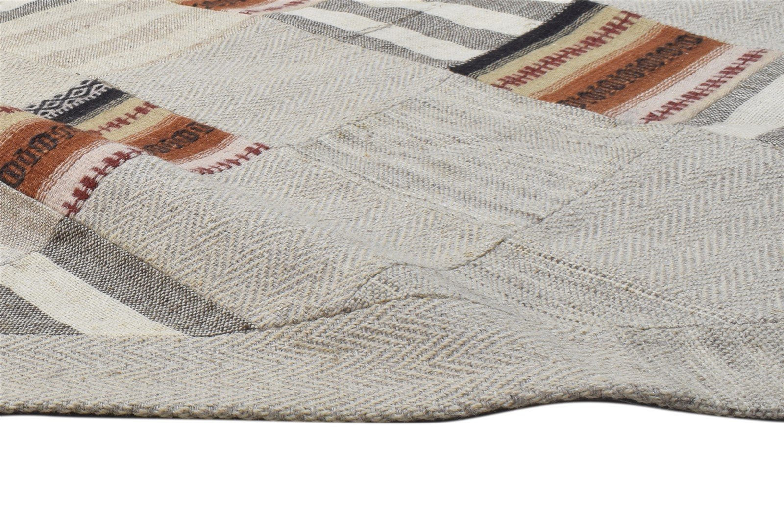 Beige Wool Rug 4X6 Modern Hand Tufted Scandinavian Geometric Room Size Carpet  Area Rug 