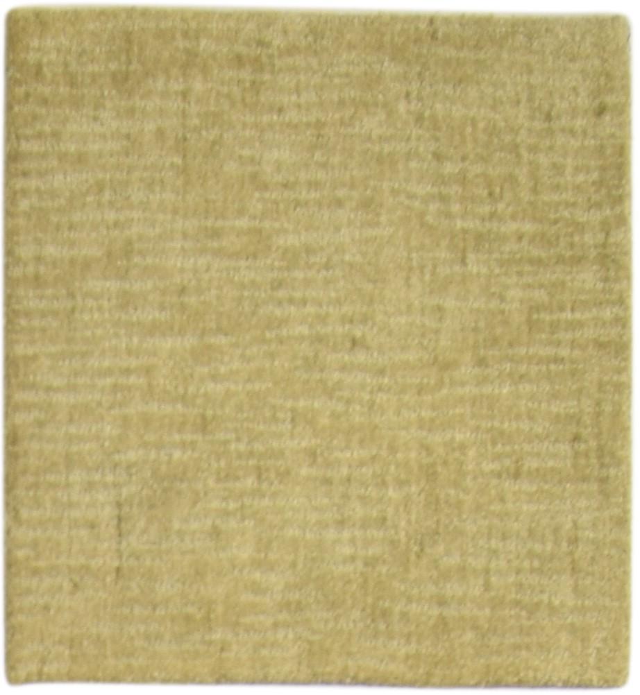 2' X 2' Rug Wool Green Modern Handloom Scandinavian Solid Small Carpet 