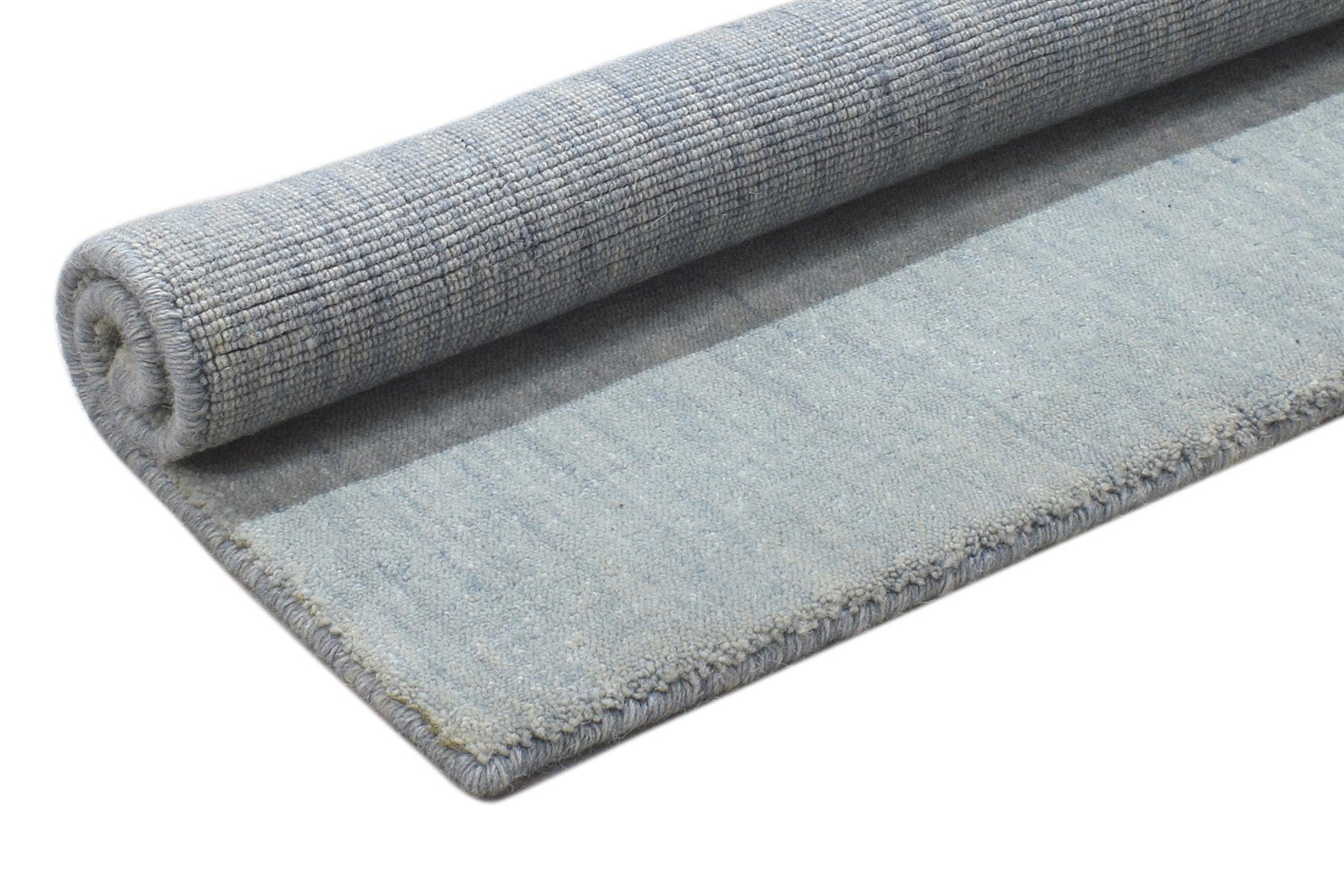 Handloom Grey Wool Rug 2' X 2' Modern Scandinavian Solid Small Carpet 