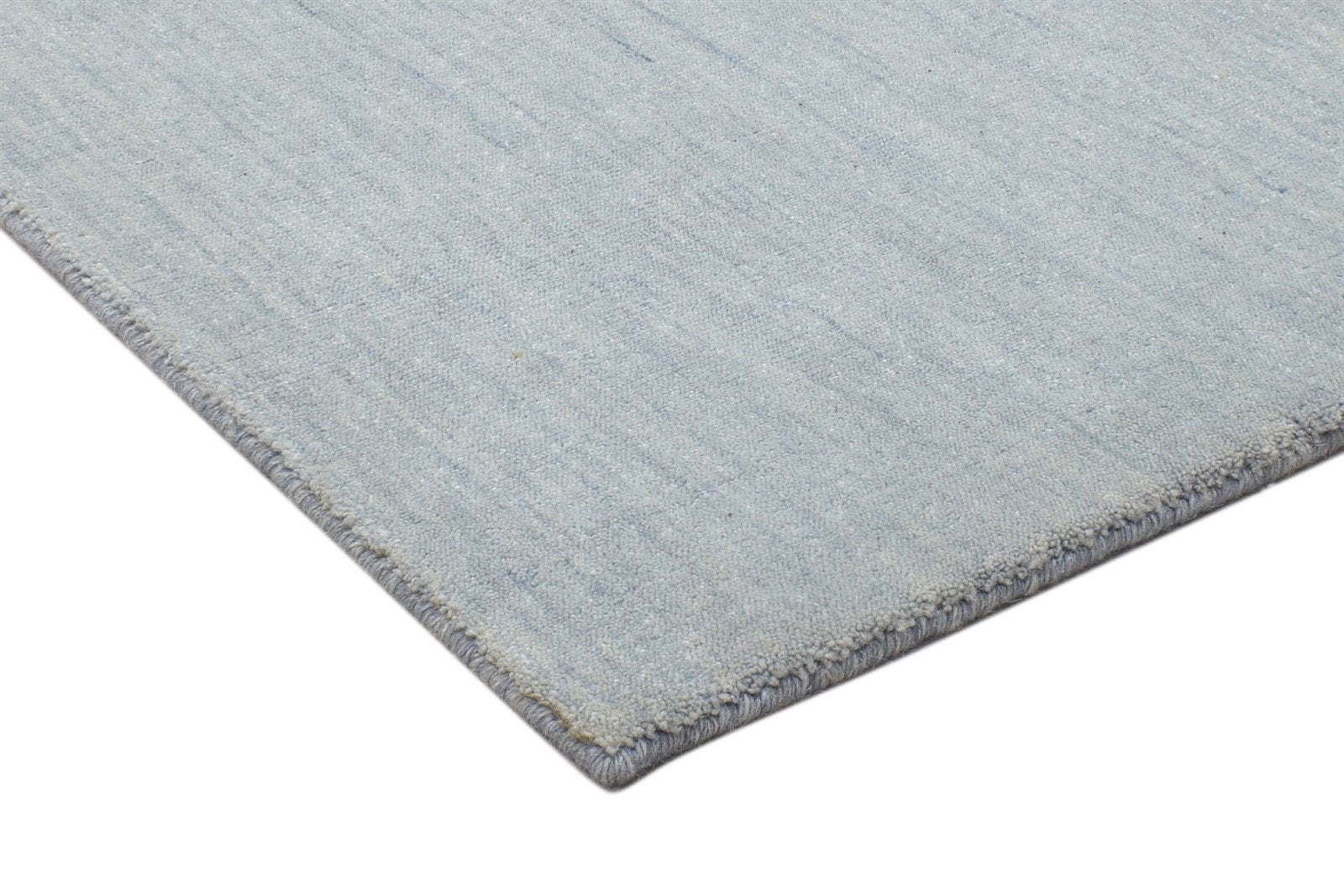 Handloom Grey Wool Rug 2' X 2' Modern Scandinavian Solid Small Carpet 