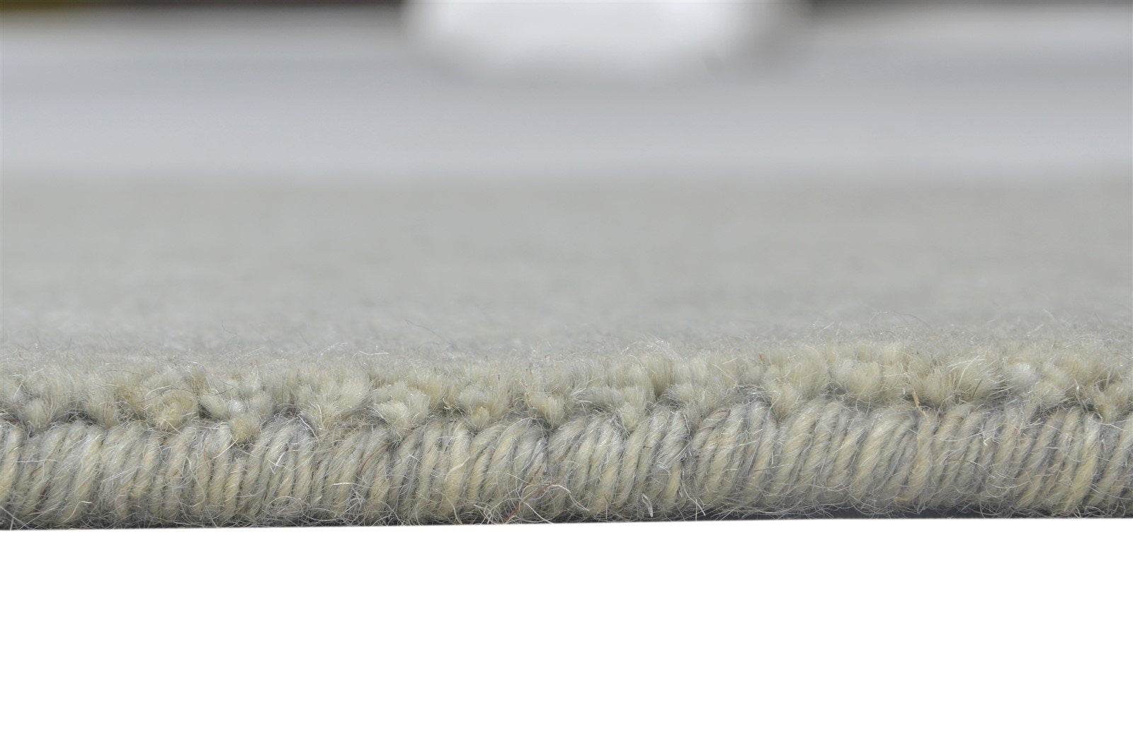 Grey Wool Rug 2' X 2' Modern Handloom Scandinavian Solid Small Carpet 