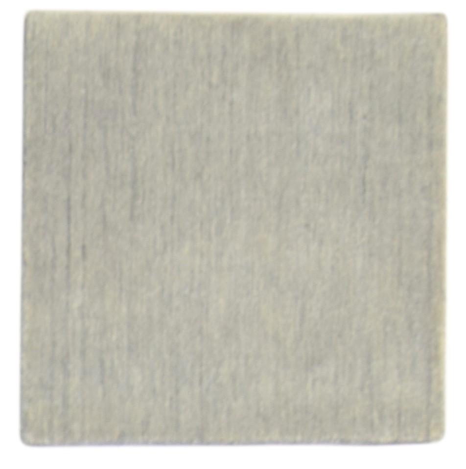 Grey Wool Rug 2' X 2' Modern Handloom Scandinavian Solid Small Carpet 