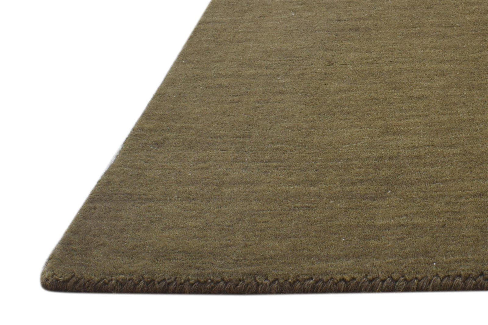 2' X 2' Rug Wool Brown Modern Handloom Scandinavian Solid Small Carpet 