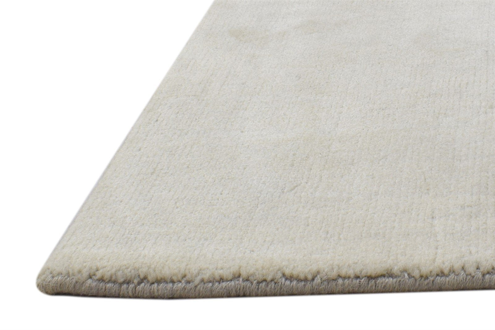 2' X 2' Rug Wool Beige Modern Handloom Scandinavian Solid Small Carpet 