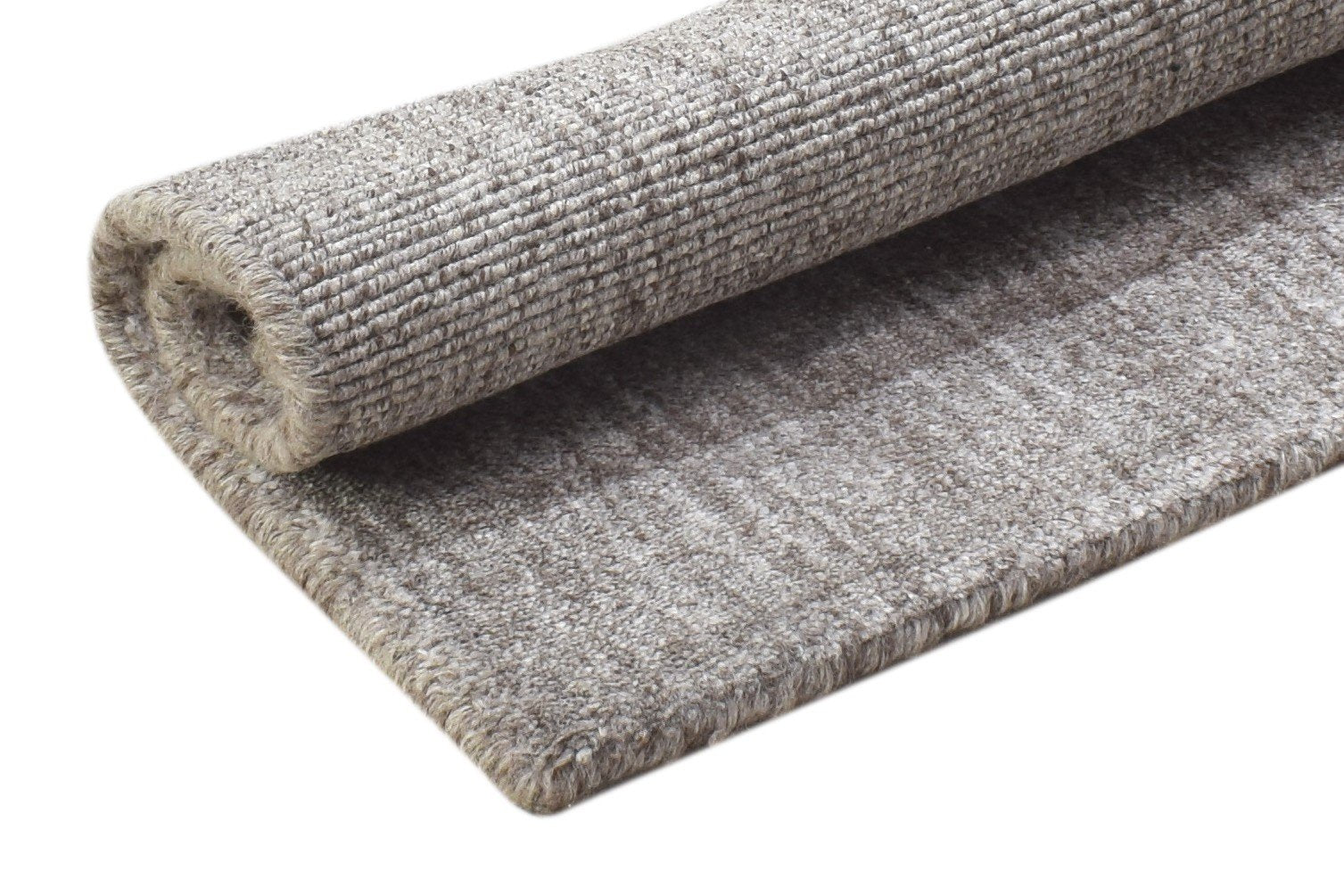 Handloom Grey Wool Rug 2' X 2' Modern Scandinavian Solid Small Carpet 