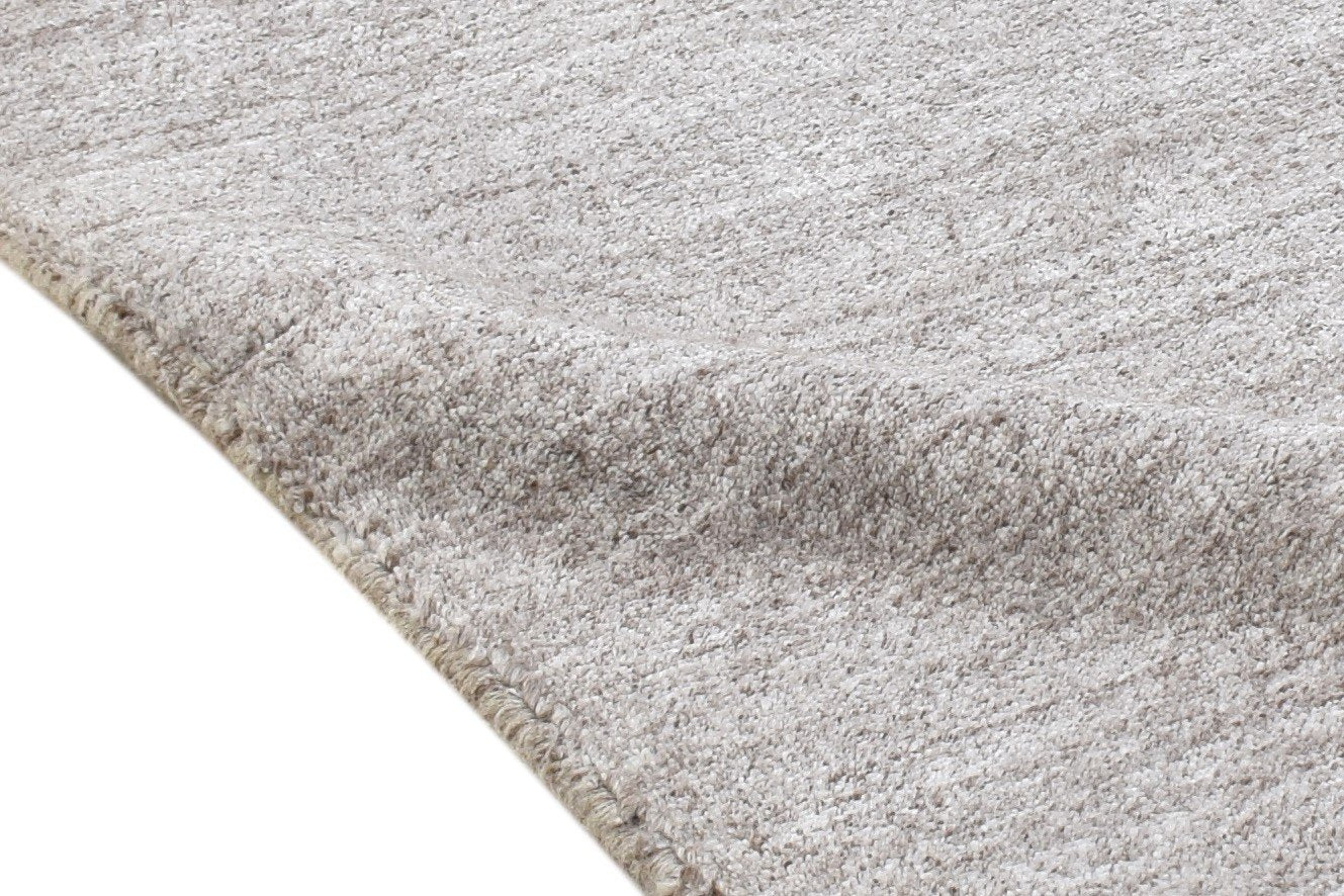 Handloom Grey Wool Rug 2' X 2' Modern Scandinavian Solid Small Carpet 