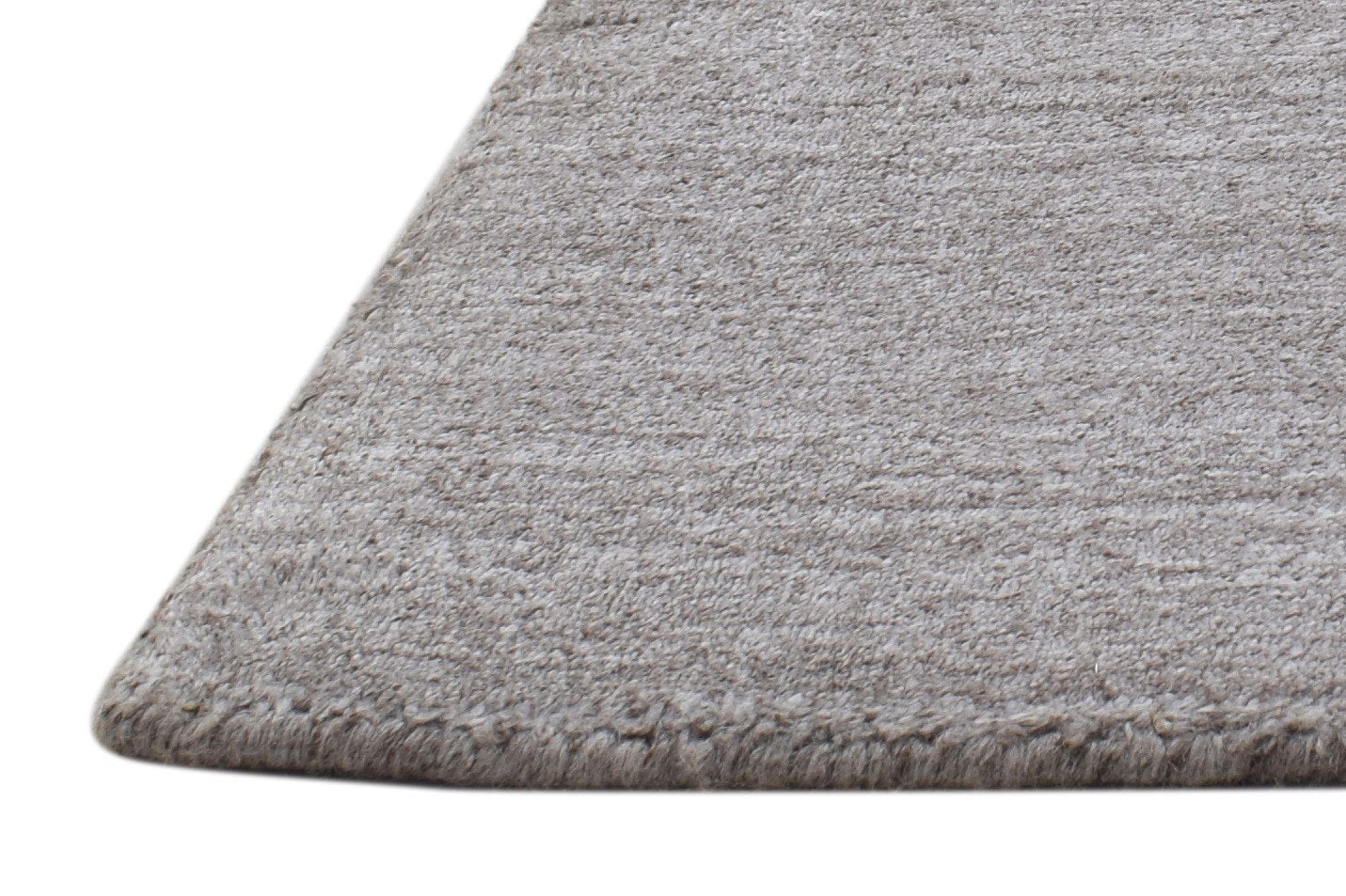 Handloom Grey Wool Rug 2' X 2' Modern Scandinavian Solid Small Carpet 