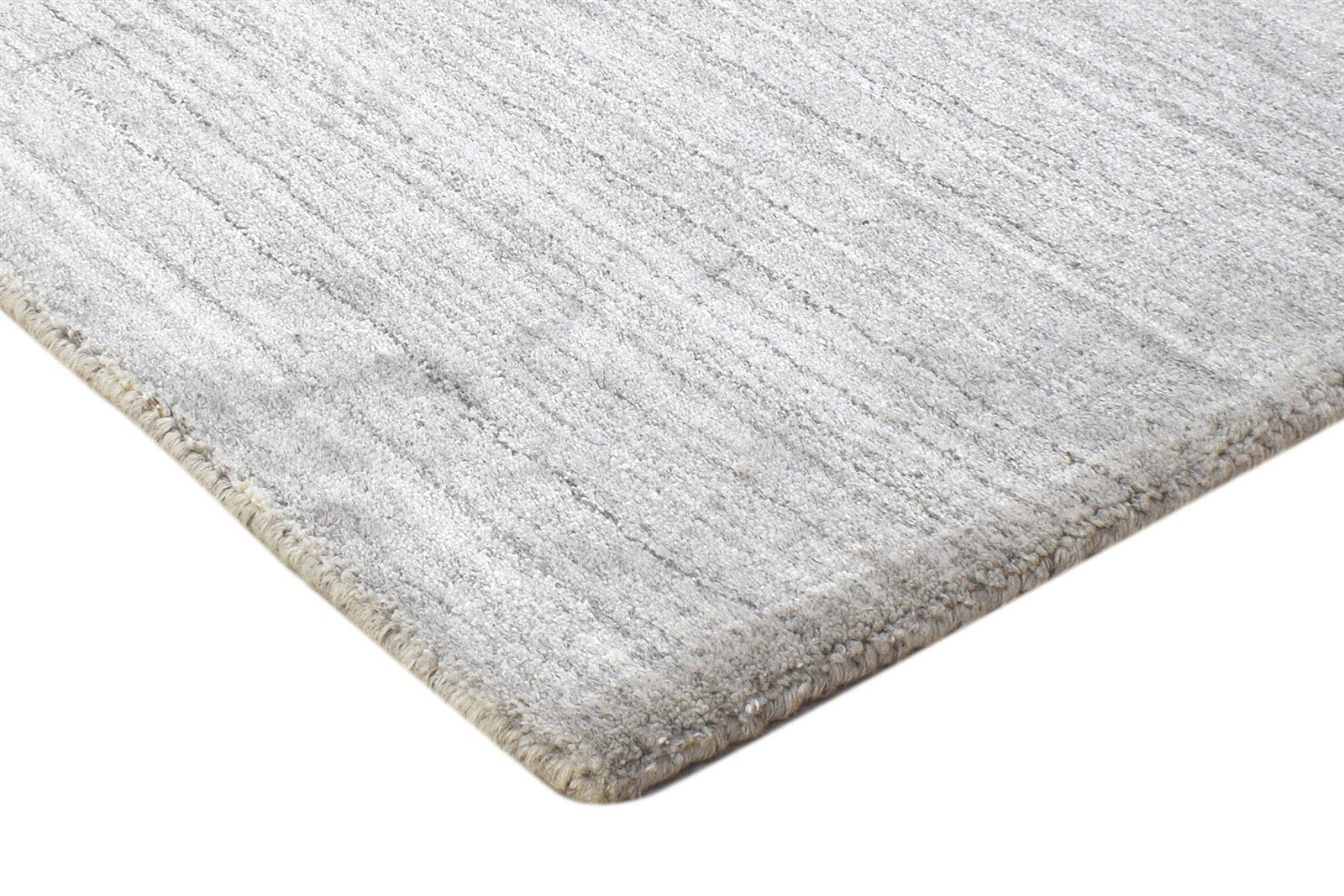 Grey Wool Rug 2' X 2' Modern Handloom Scandinavian Solid Small Carpet 