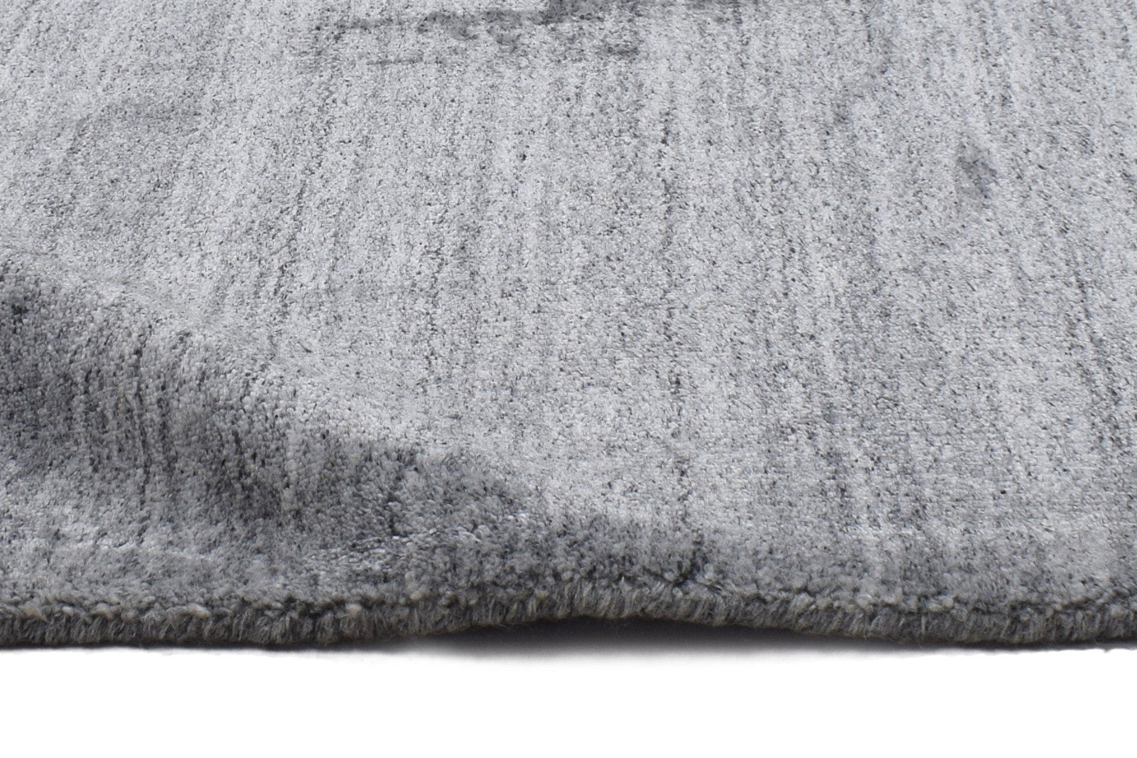 Wool Grey Rug 2' X 2' Modern Handloom Scandinavian Solid Small Carpet 