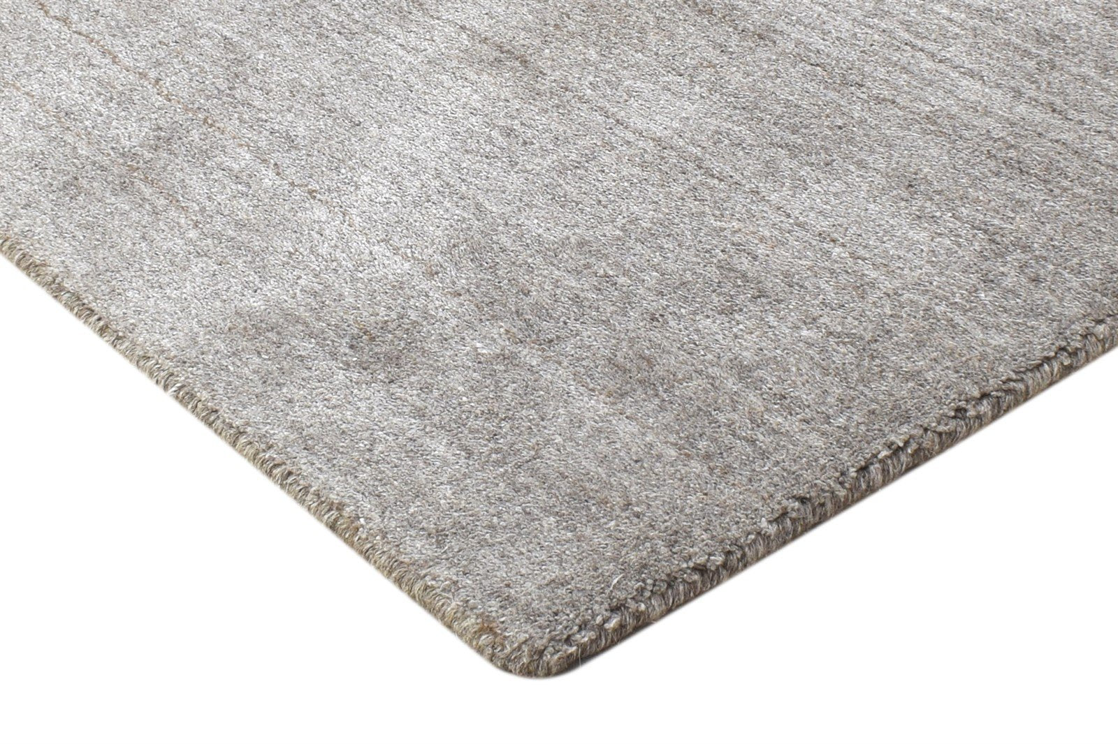 Brown Wool Rug 2' X 2' Modern Handloom Scandinavian Solid Small Carpet 