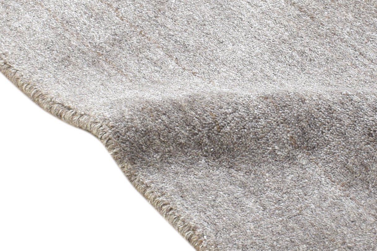 Brown Wool Rug 2' X 2' Modern Handloom Scandinavian Solid Small Carpet  Area Rug 