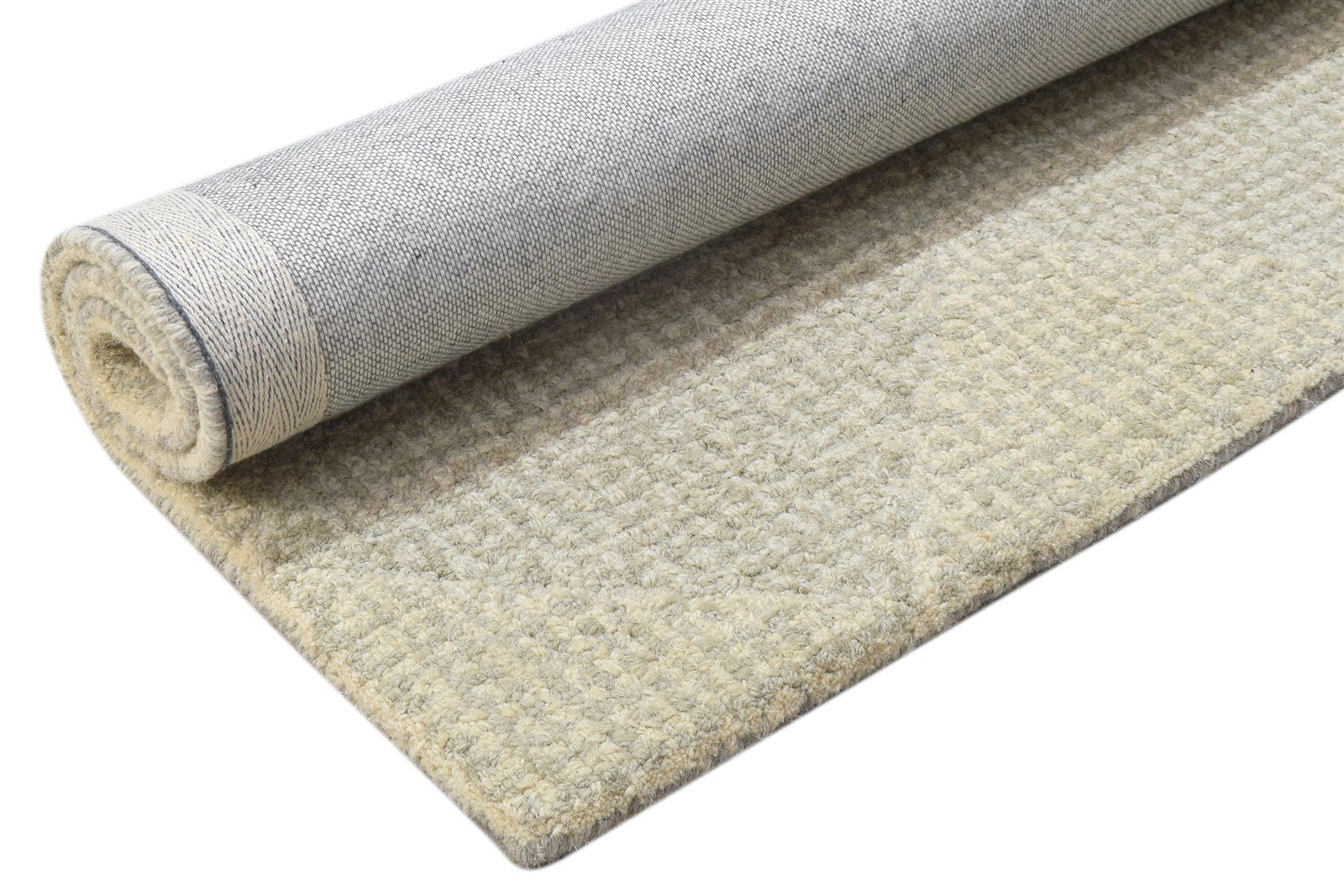 Wool Beige Rug 2' X 3' Modern Hand Tufted Scandinavian Diamond Small Carpet 