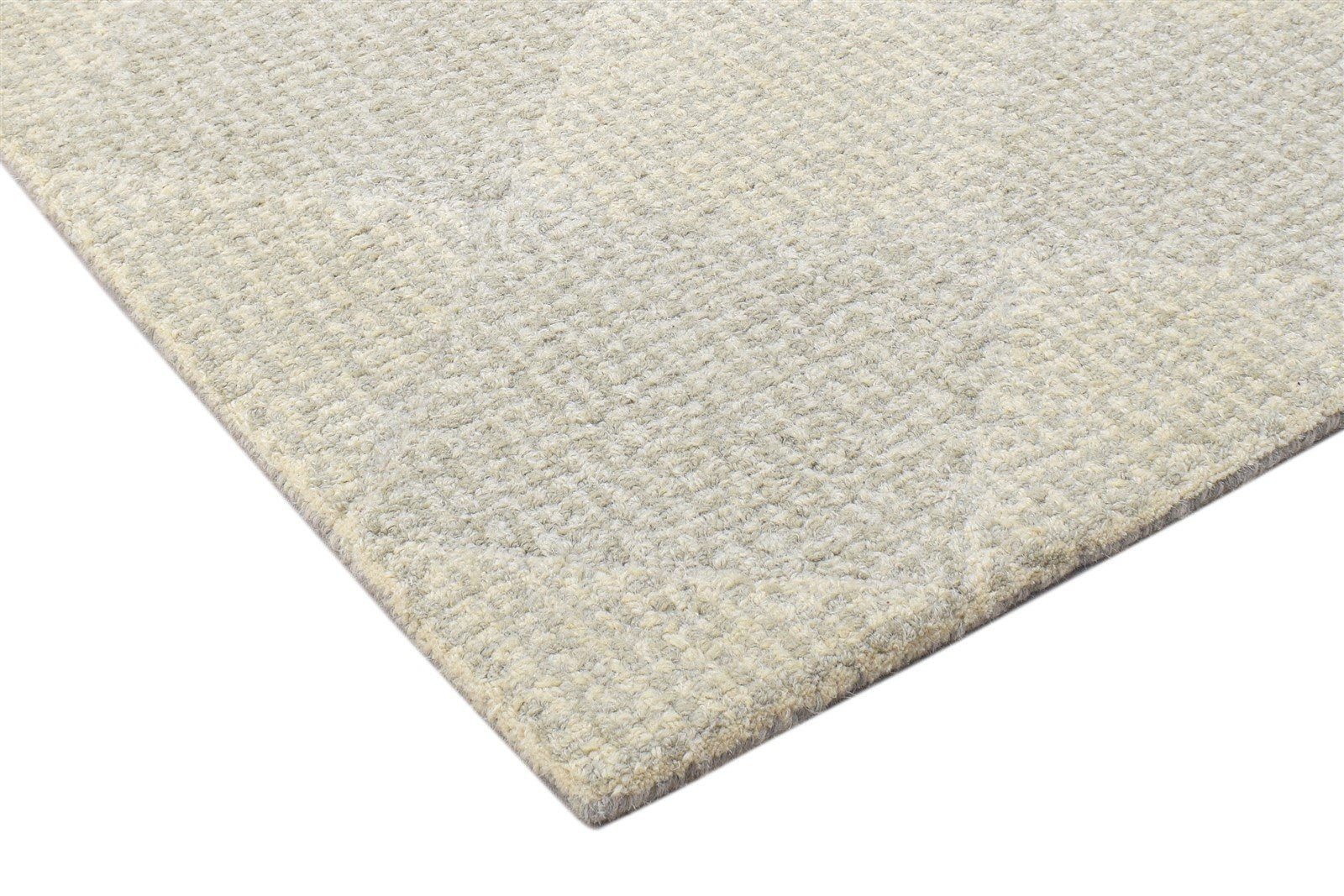 Wool Beige Rug 2' X 3' Modern Hand Tufted Scandinavian Diamond Small Carpet 