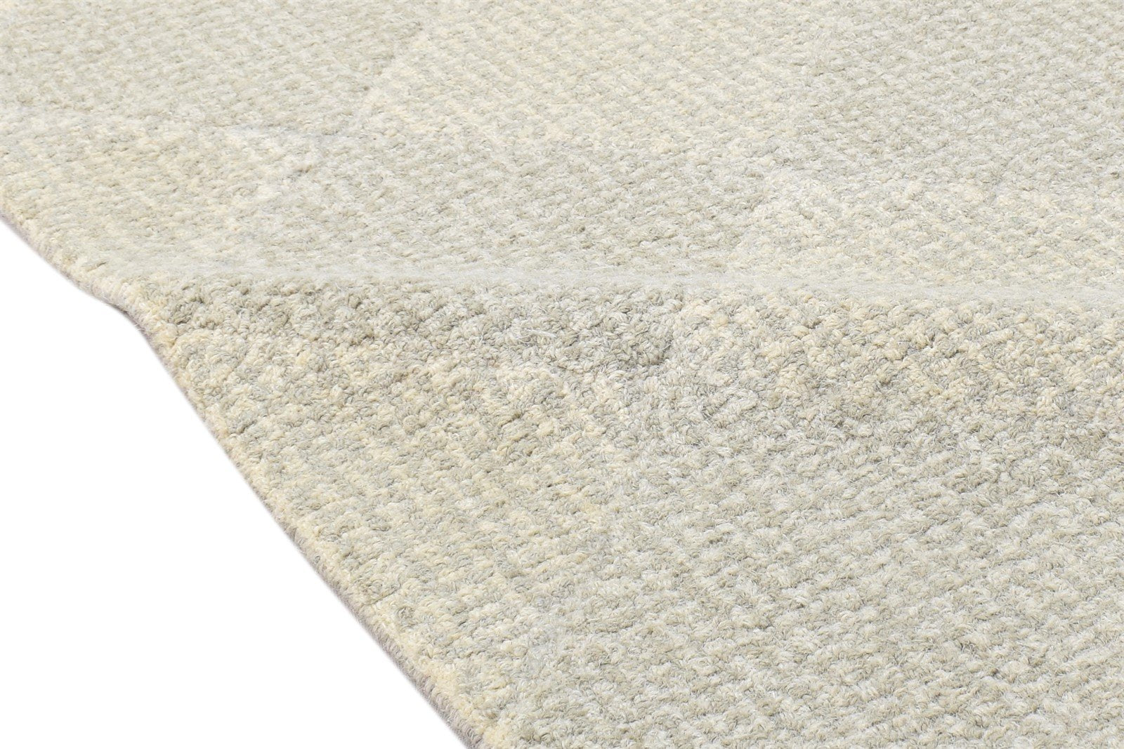 Wool Beige Rug 2' X 3' Modern Hand Tufted Scandinavian Diamond Small Carpet 