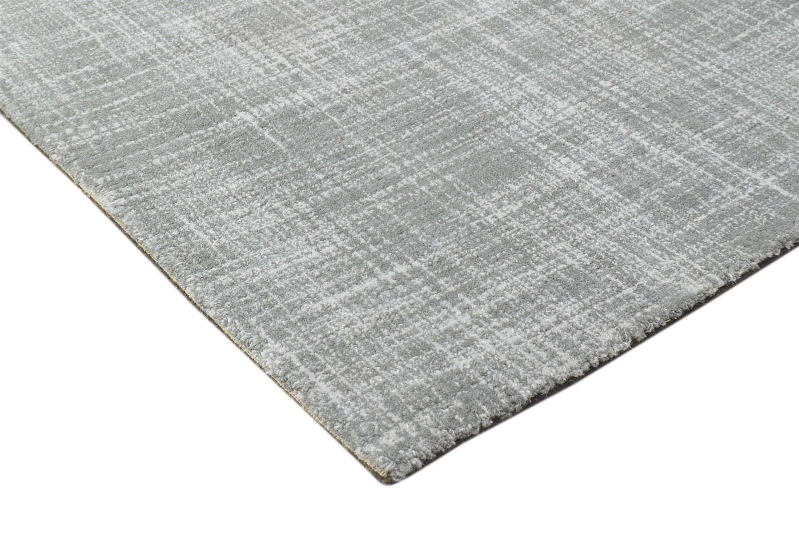 Hand Tufted Grey Wool Rug 2' X 3' Modern Scandinavian Solid Small Carpet 