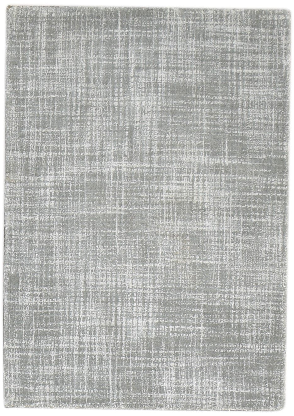 Hand Tufted Grey Wool Rug 2' X 3' Modern Scandinavian Solid Small Carpet 