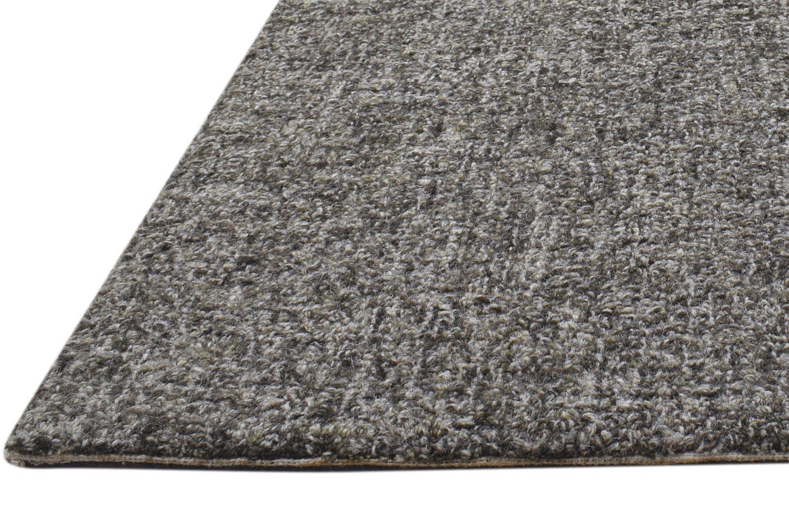 Wool Brown Rug 2' X 3' Modern Hand Tufted Scandinavian Solid Small Carpet 