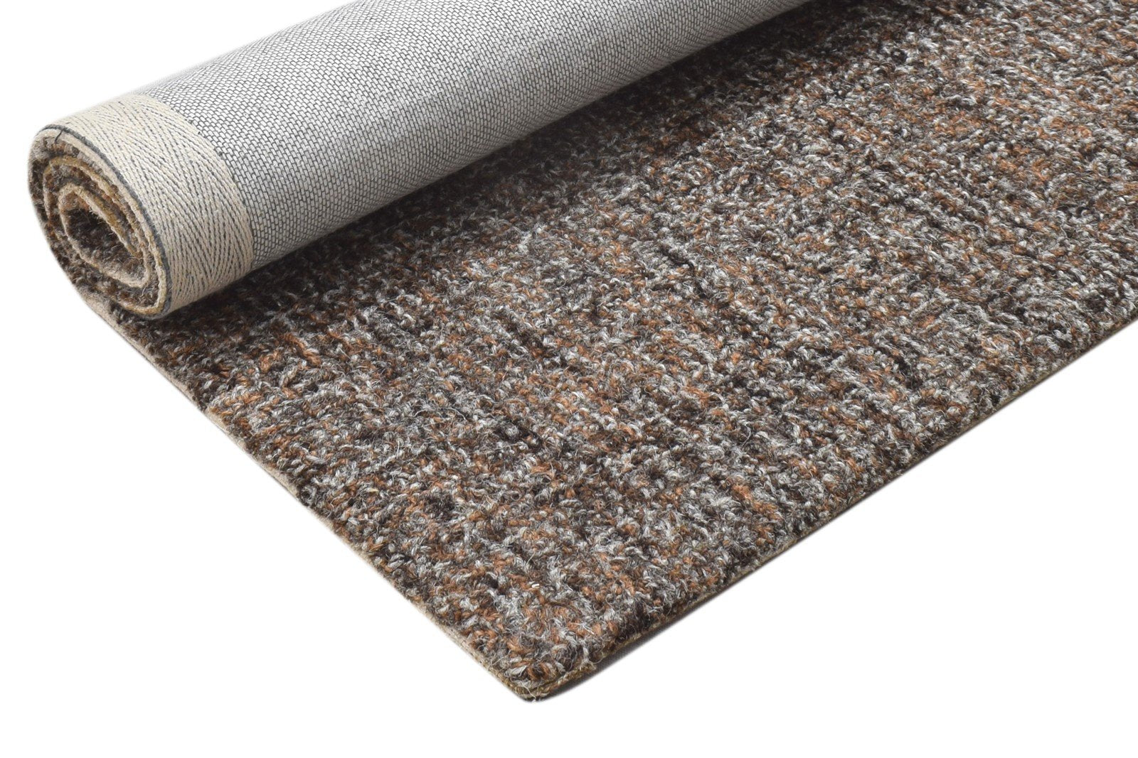 Hand Tufted Brown Wool Rug 2' X 3' Modern Scandinavian Solid Small Carpet 