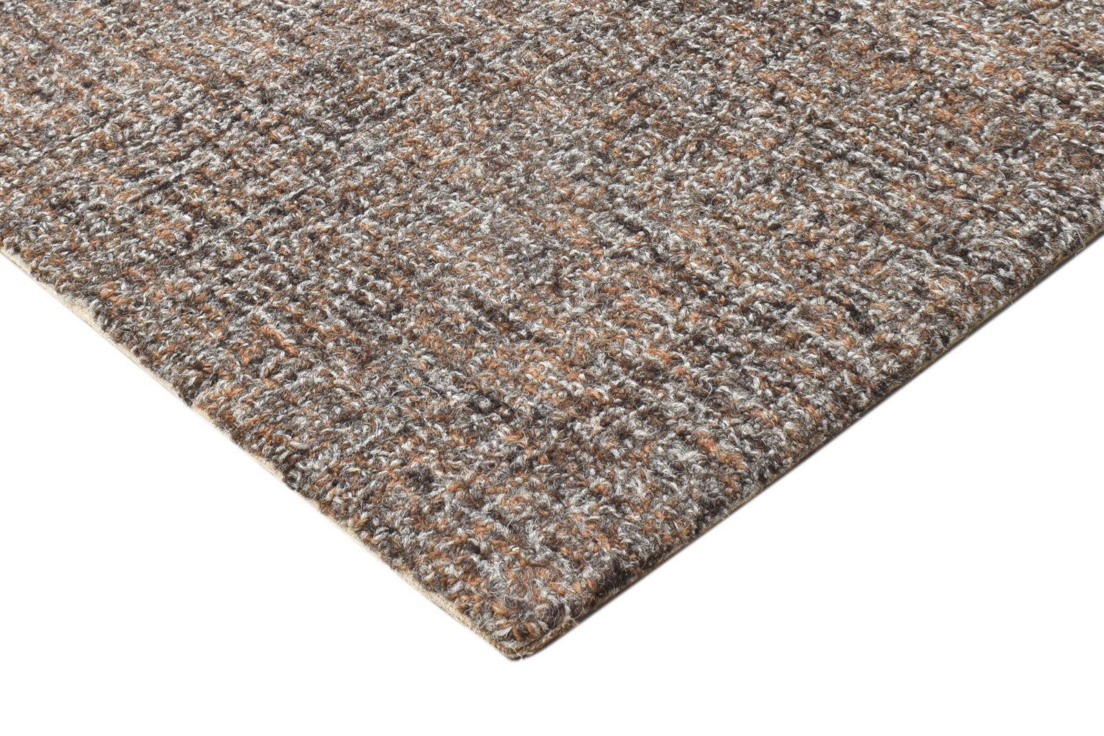 Hand Tufted Brown Wool Rug 2' X 3' Modern Scandinavian Solid Small Carpet 