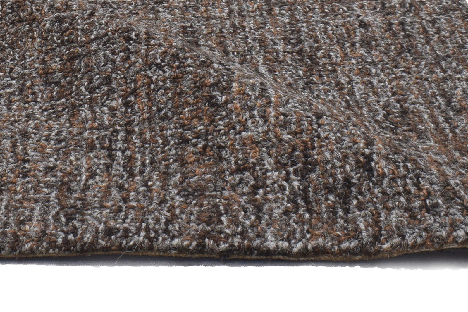 Hand Tufted Brown Wool Rug 2' X 3' Modern Scandinavian Solid Small Carpet 