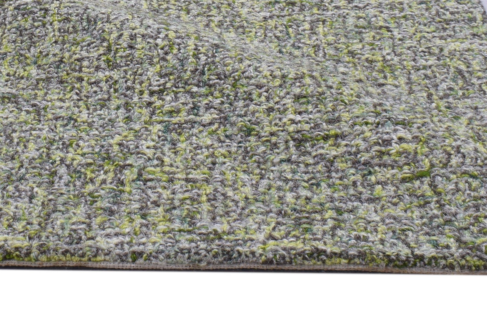 2' X 3' Rug Wool Green Modern Hand Tufted Scandinavian Solid Small Carpet 