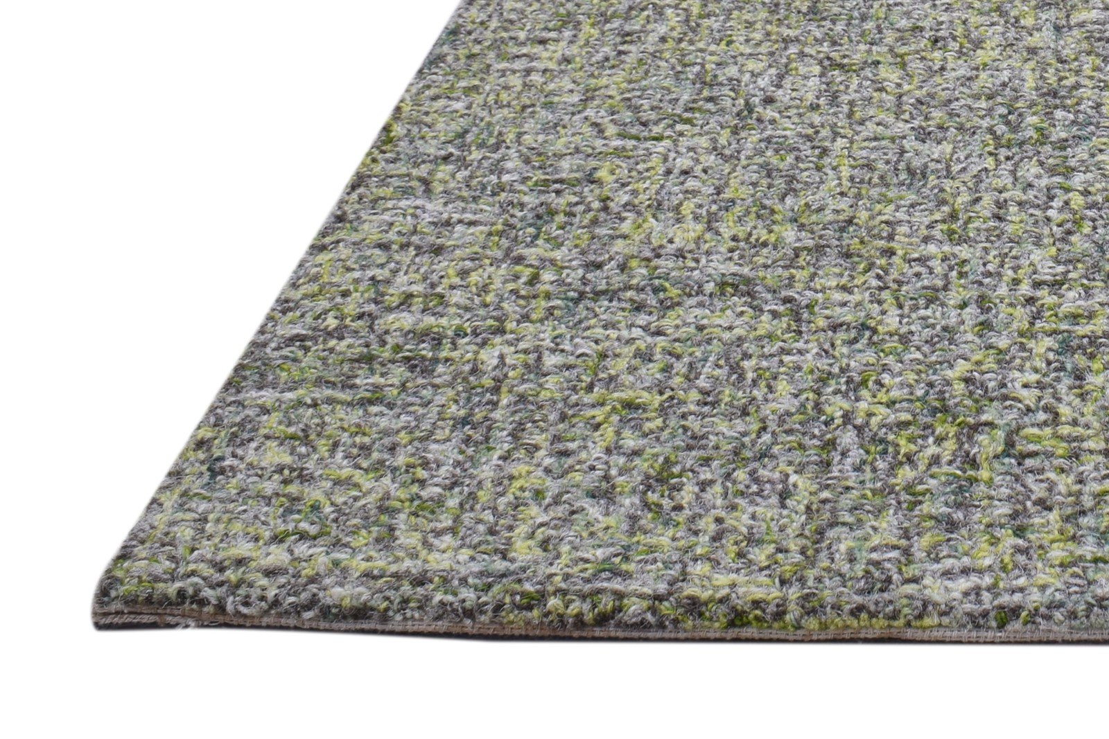 2' X 3' Rug Wool Green Modern Hand Tufted Scandinavian Solid Small Carpet 