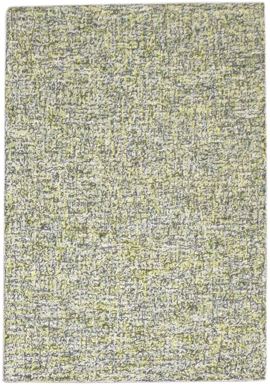 2' X 3' Rug Wool Green Modern Hand Tufted Scandinavian Solid Small Carpet 