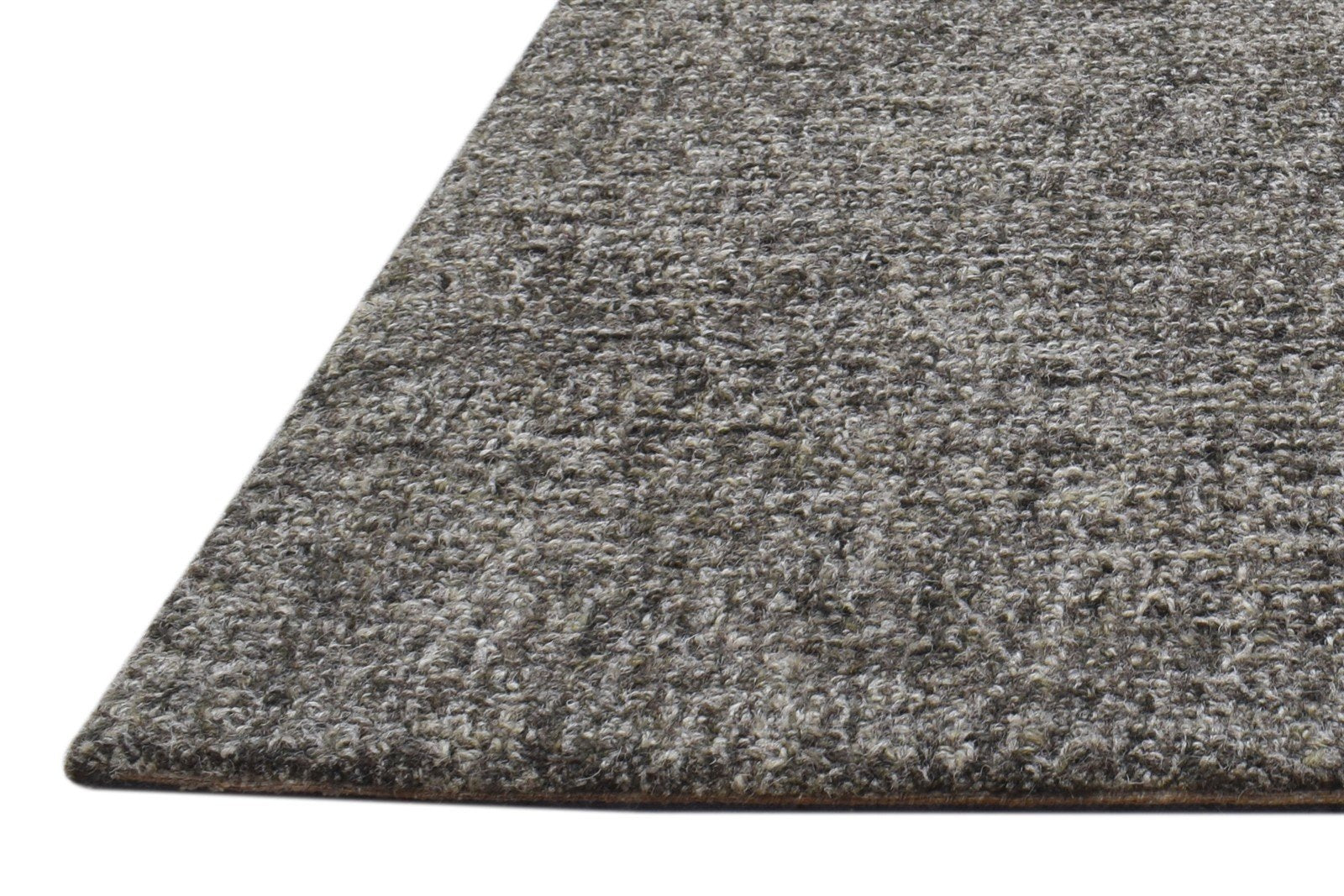 Hand Tufted Brown Wool Rug 2' X 3' Modern Scandinavian Solid Small Carpet 