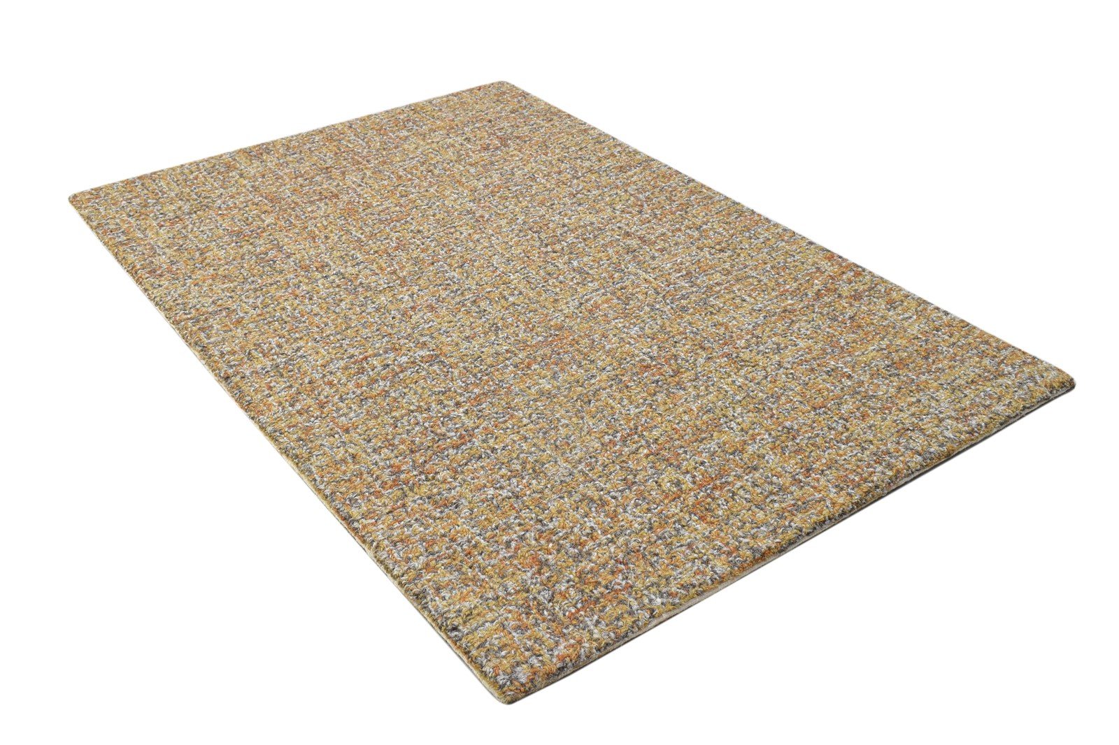 Hand Tufted Brown Wool Rug 2' X 3' Modern Scandinavian Solid Small Carpet 