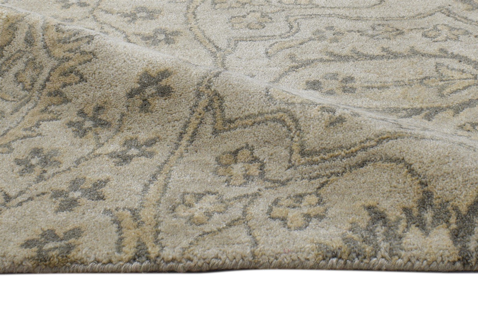 Beige Wool Rug 2' X 3' Persian Hand Tufted Oushak Oriental Small Carpet 