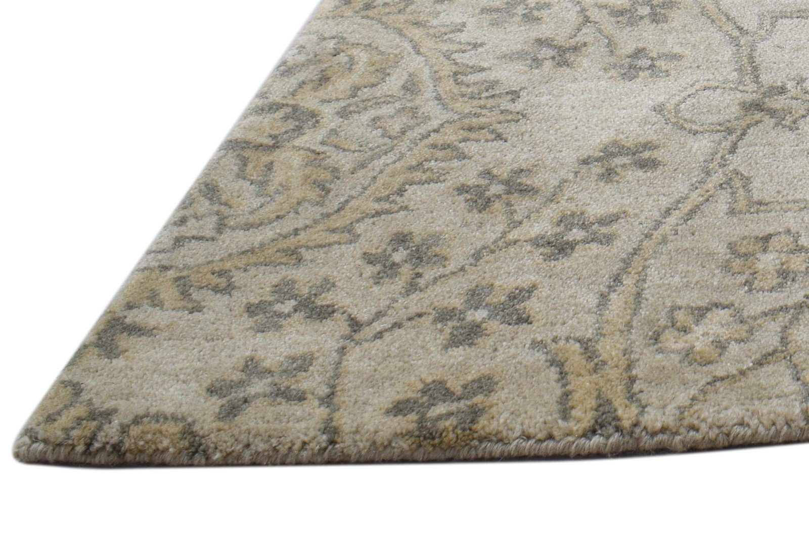 Beige Wool Rug 2' X 3' Persian Hand Tufted Oushak Oriental Small Carpet 