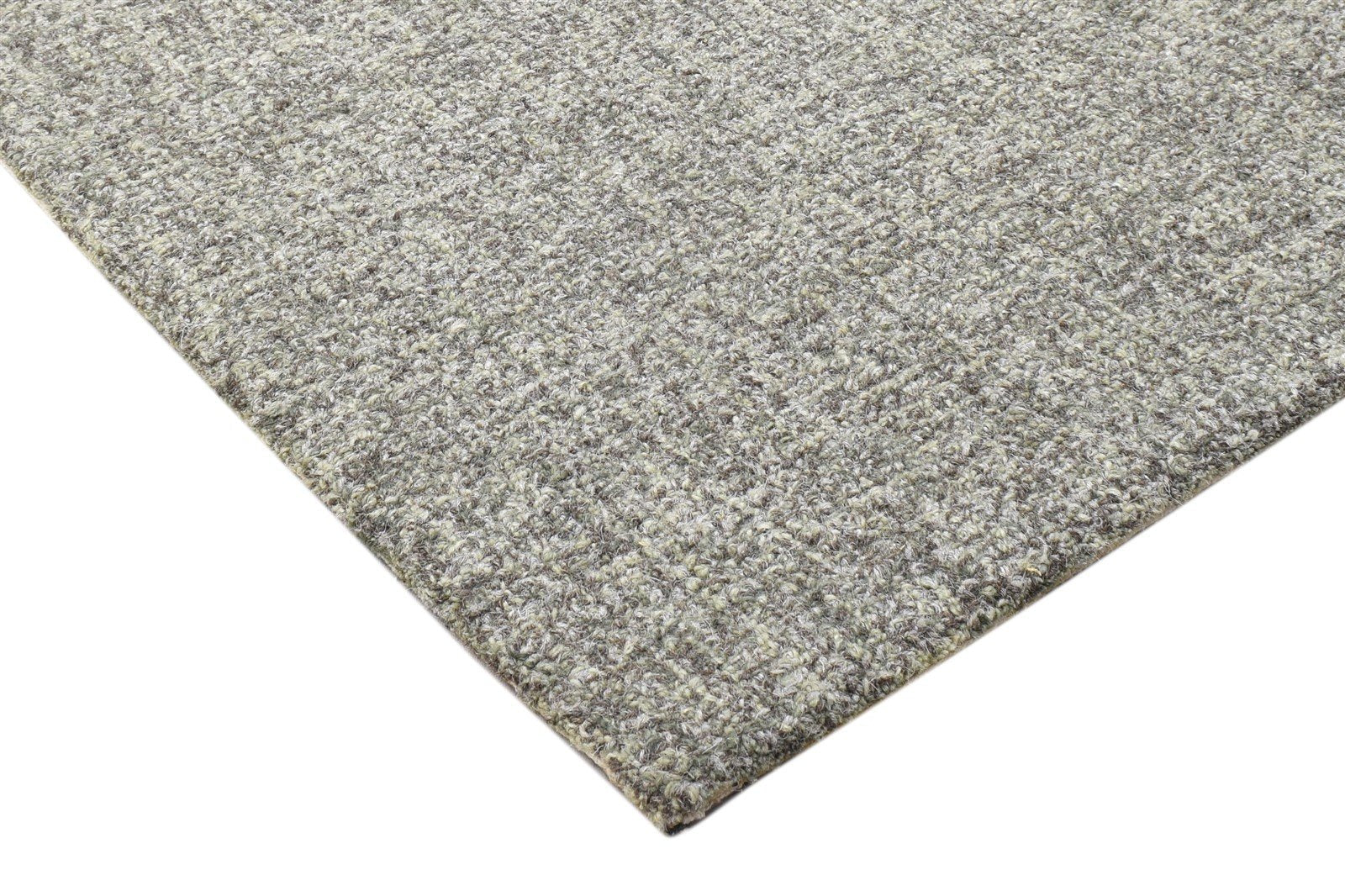 Wool Grey Rug 2' X 3' Modern Hand Tufted Scandinavian Solid Small Carpet 