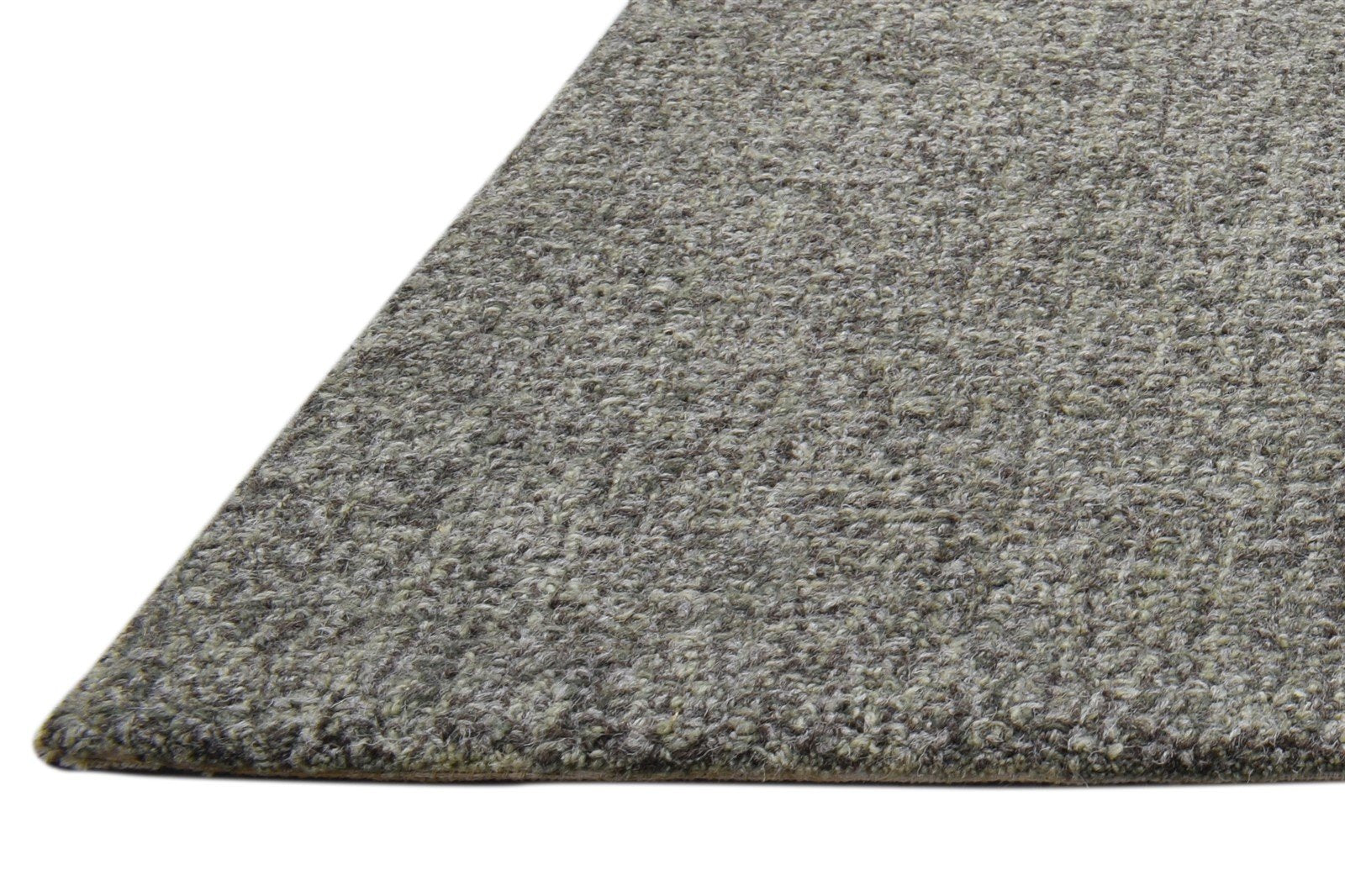 Wool Grey Rug 2' X 3' Modern Hand Tufted Scandinavian Solid Small Carpet 