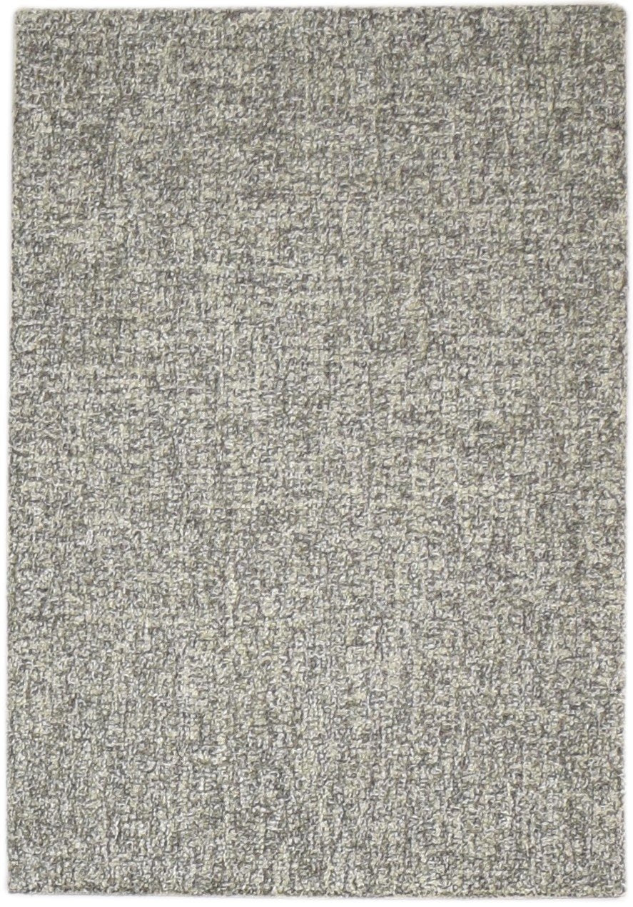 Wool Grey Rug 2' X 3' Modern Hand Tufted Scandinavian Solid Small Carpet 