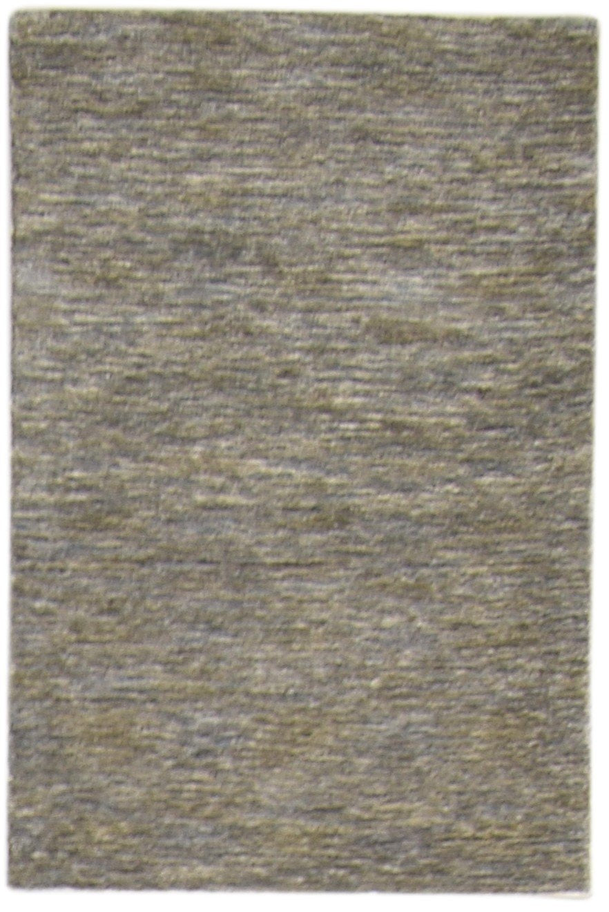 Hand Tufted Brown Wool Rug 2' X 3' Modern Scandinavian Solid Small Carpet 