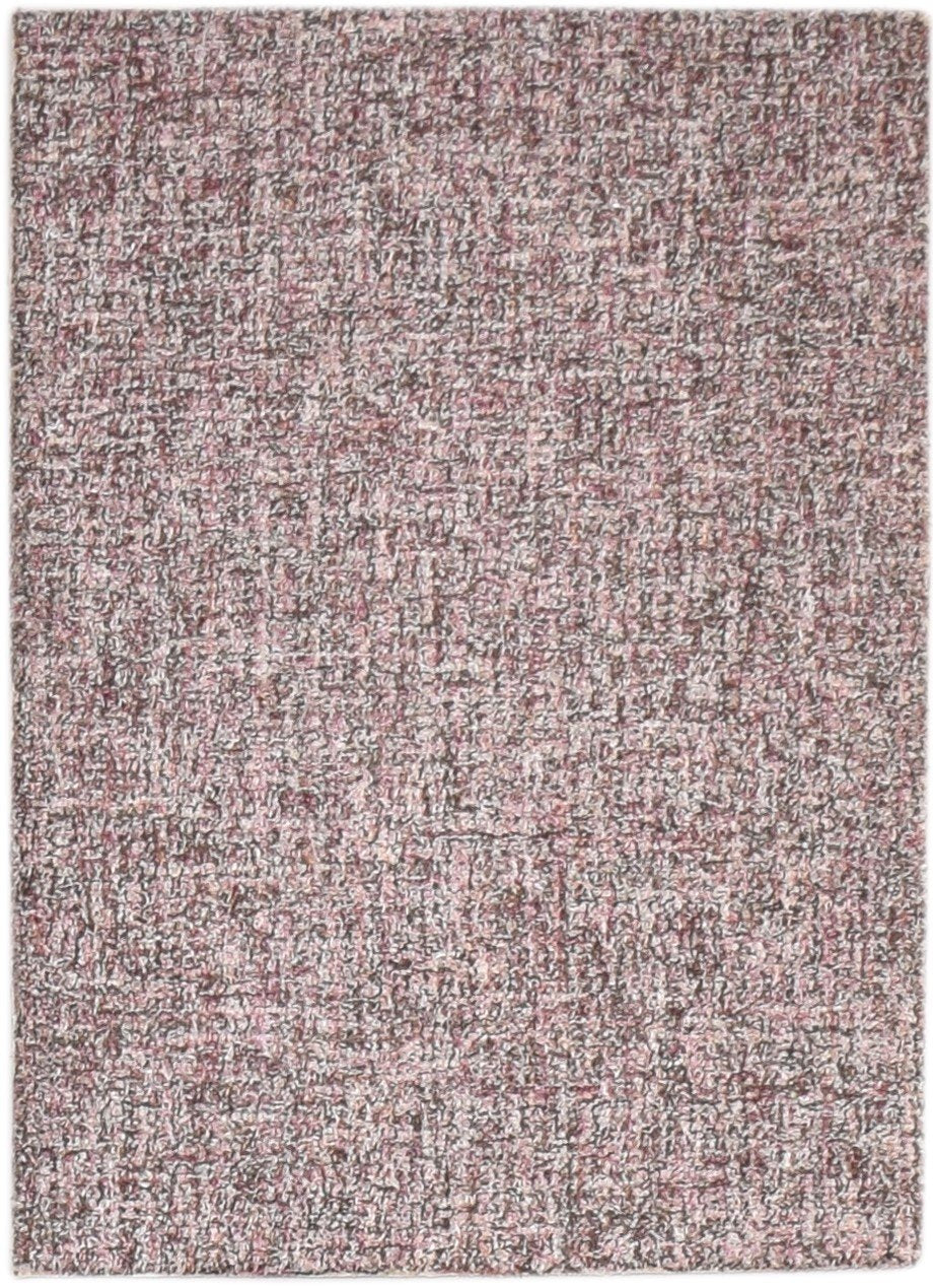 Wool Red Rug 2' X 3' Modern Hand Tufted Scandinavian Solid Small Carpet 