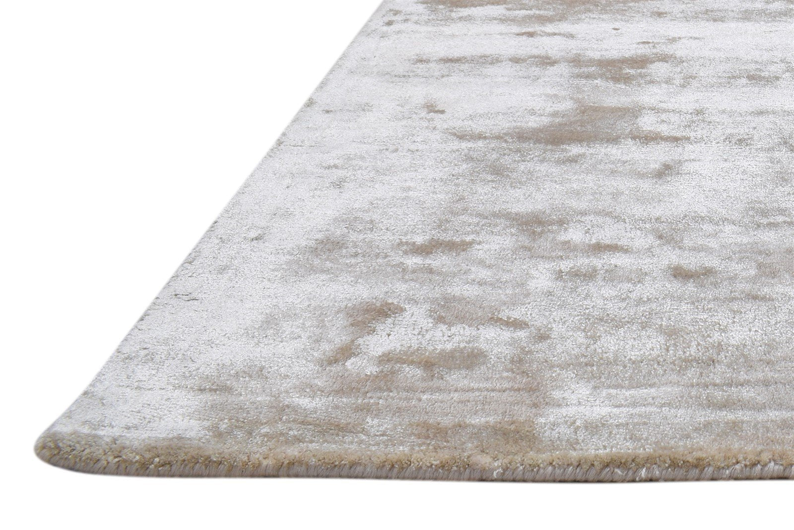 Beige Wool Rug 2' X 3' Modern Hand Tufted Scandinavian Solid Small Carpet 