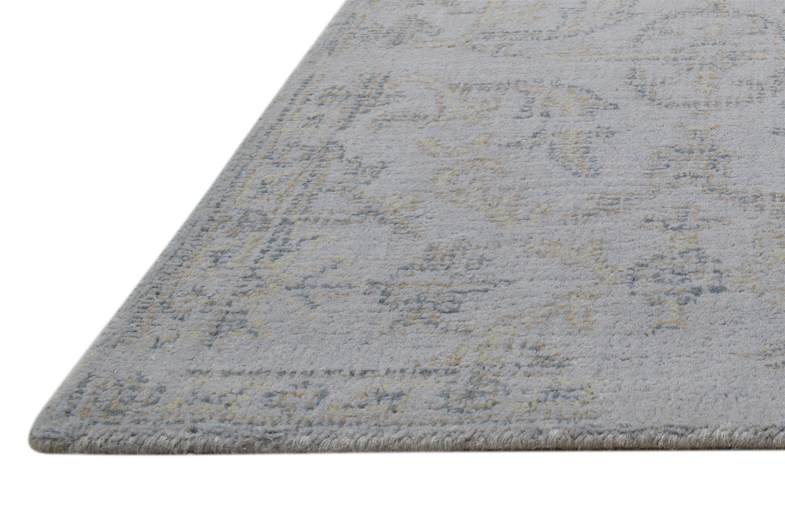 2' X 3' Rug Wool Grey Modern Hand Tufted Oushak Oriental Small Carpet 