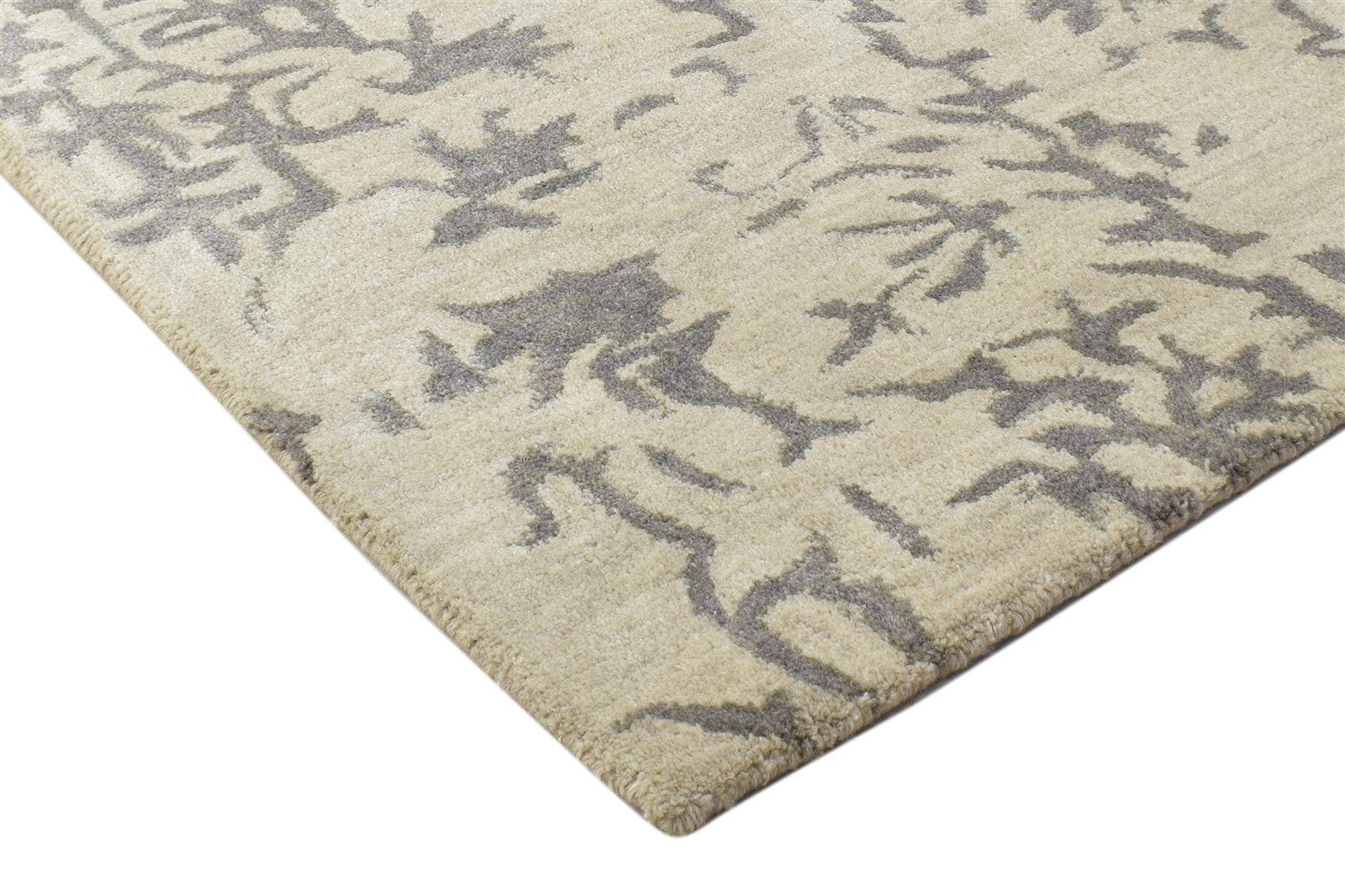 Wool Beige Rug 2' X 3' Modern Hand Tufted Oushak Oriental Small Carpet 